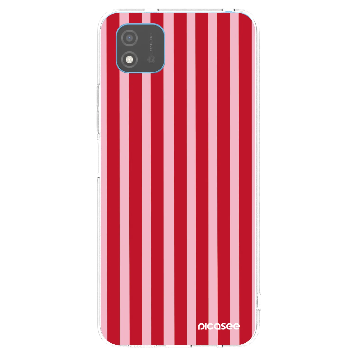 Picasee husă transparentă din silicon pentru Realme C11 (2021) - Lines red