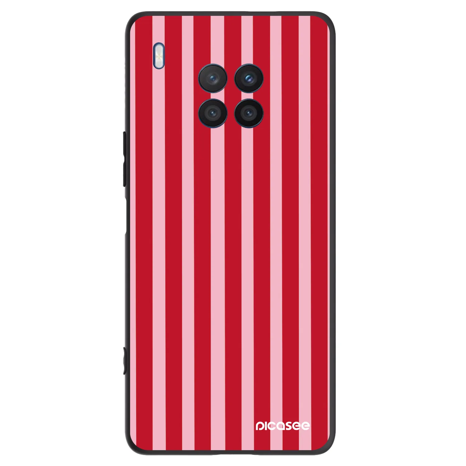 Picasee husă neagră din silicon pentru Honor 50 Lite - Lines red