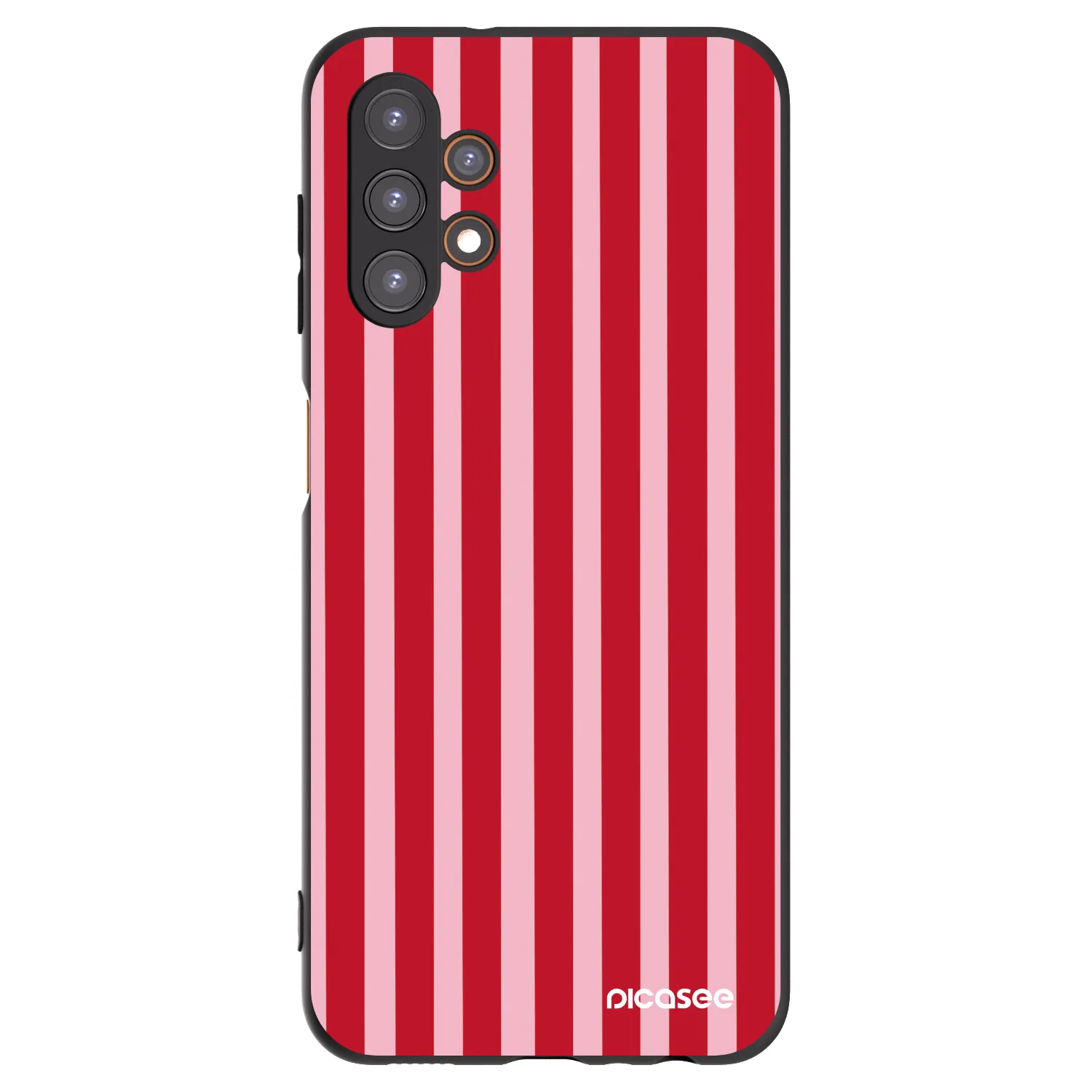 Picasee husă neagră din silicon pentru Samsung Galaxy A13 4G A135 - Lines red