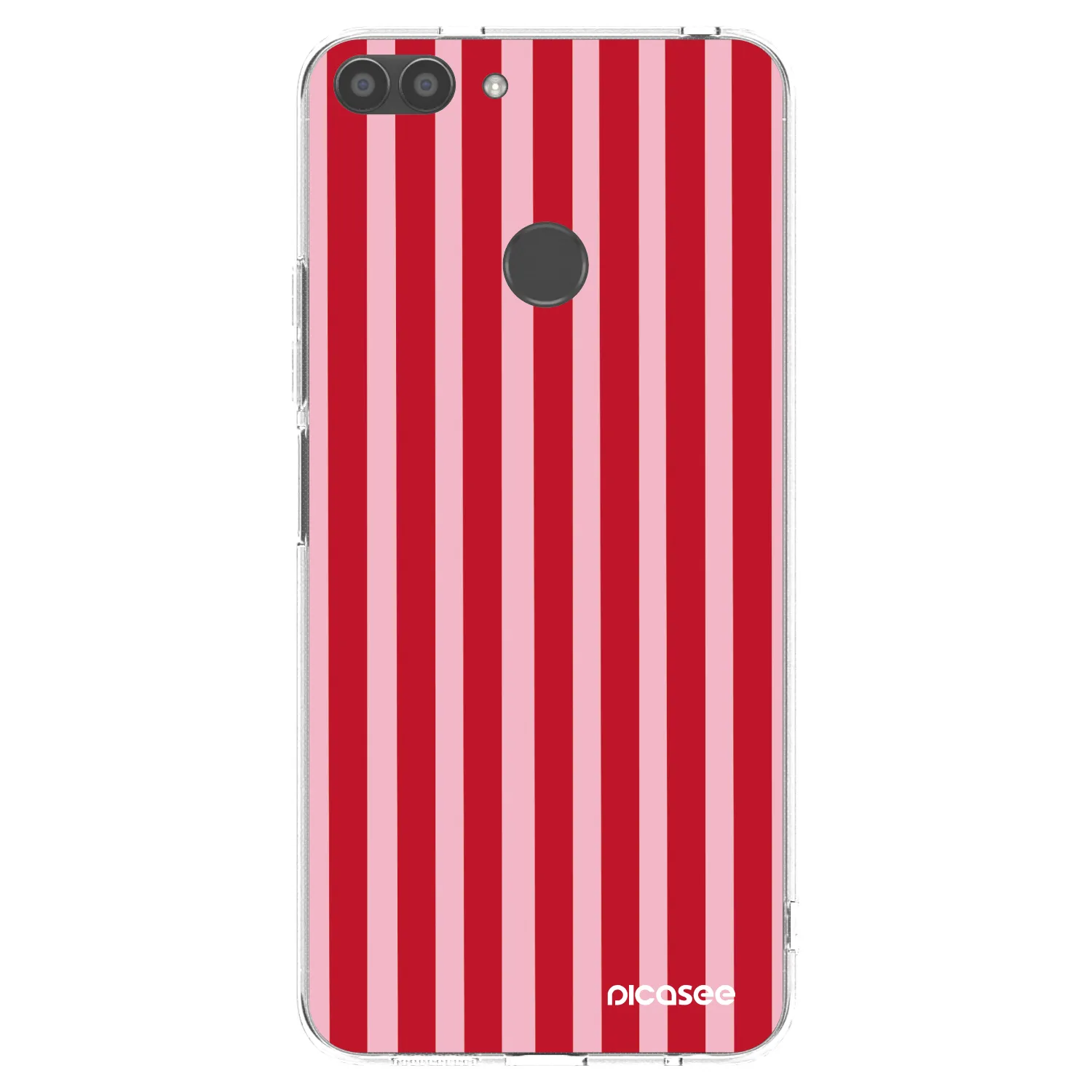 Picasee husă transparentă din silicon pentru Huawei P Smart - Lines red