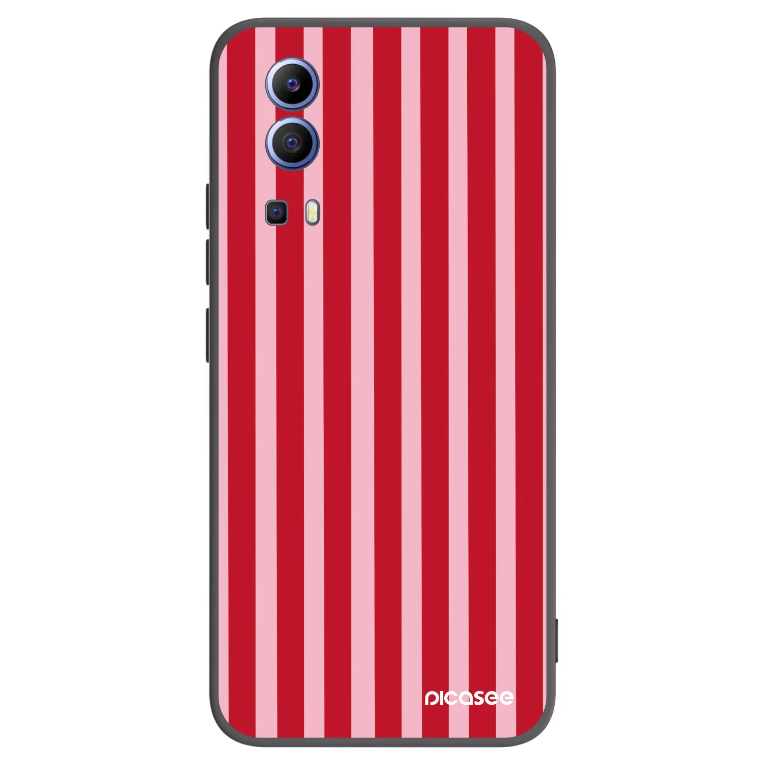 Picasee husă neagră din silicon pentru Vivo Y52 5G - Lines red