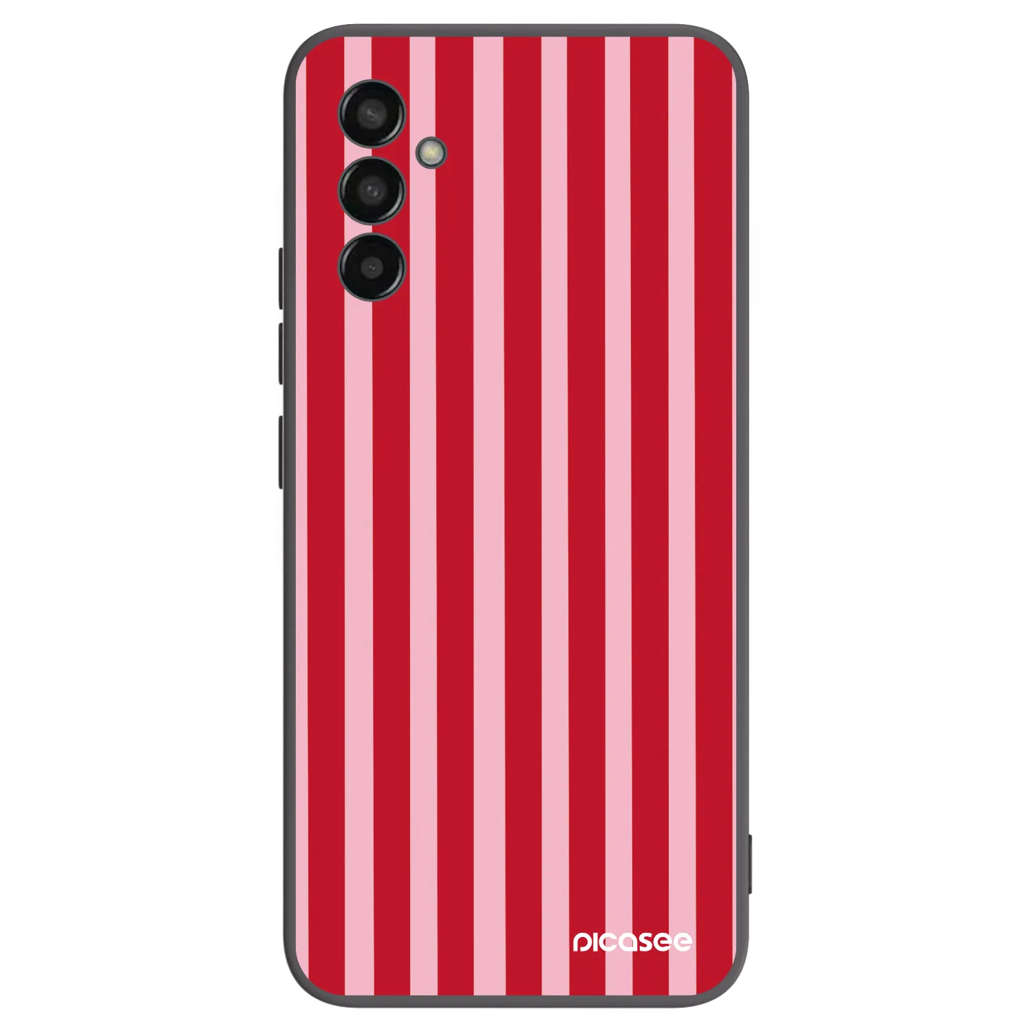 Picasee husă neagră din silicon pentru Samsung Galaxy M13 M135F - Lines red
