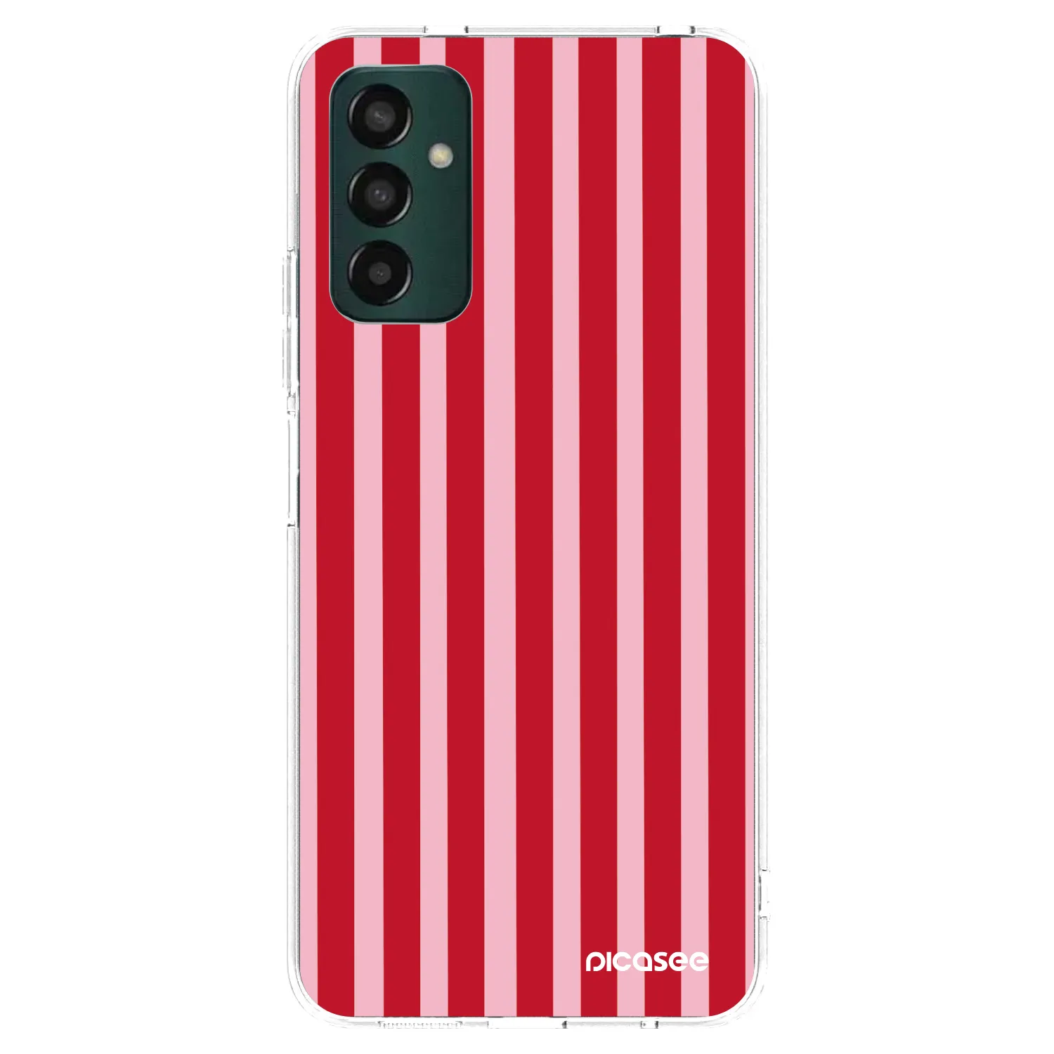 Picasee husă transparentă din silicon pentru Samsung Galaxy M13 M135F - Lines red