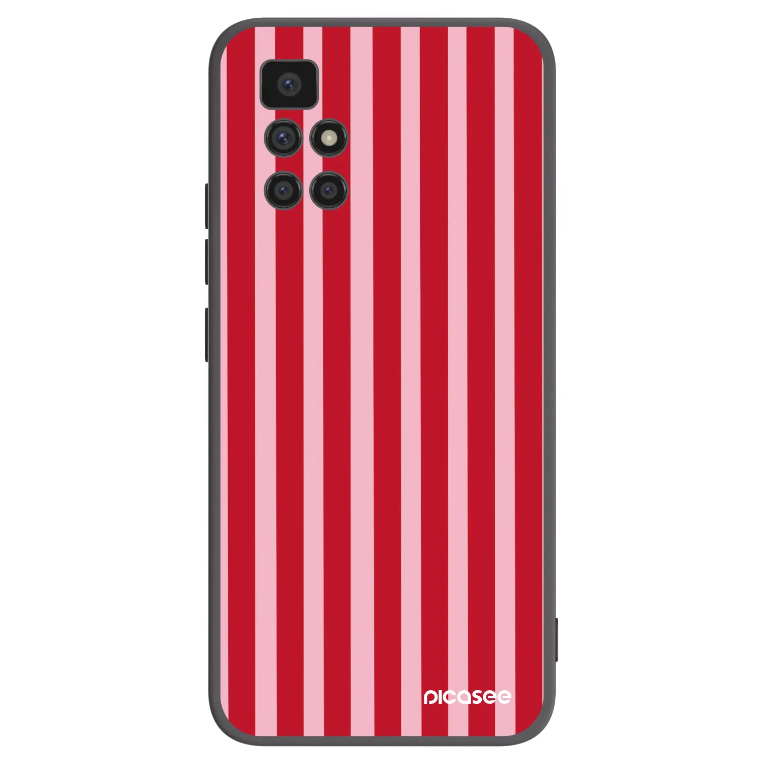 Picasee husă neagră din silicon pentru Xiaomi Redmi 10 (2022) - Lines red