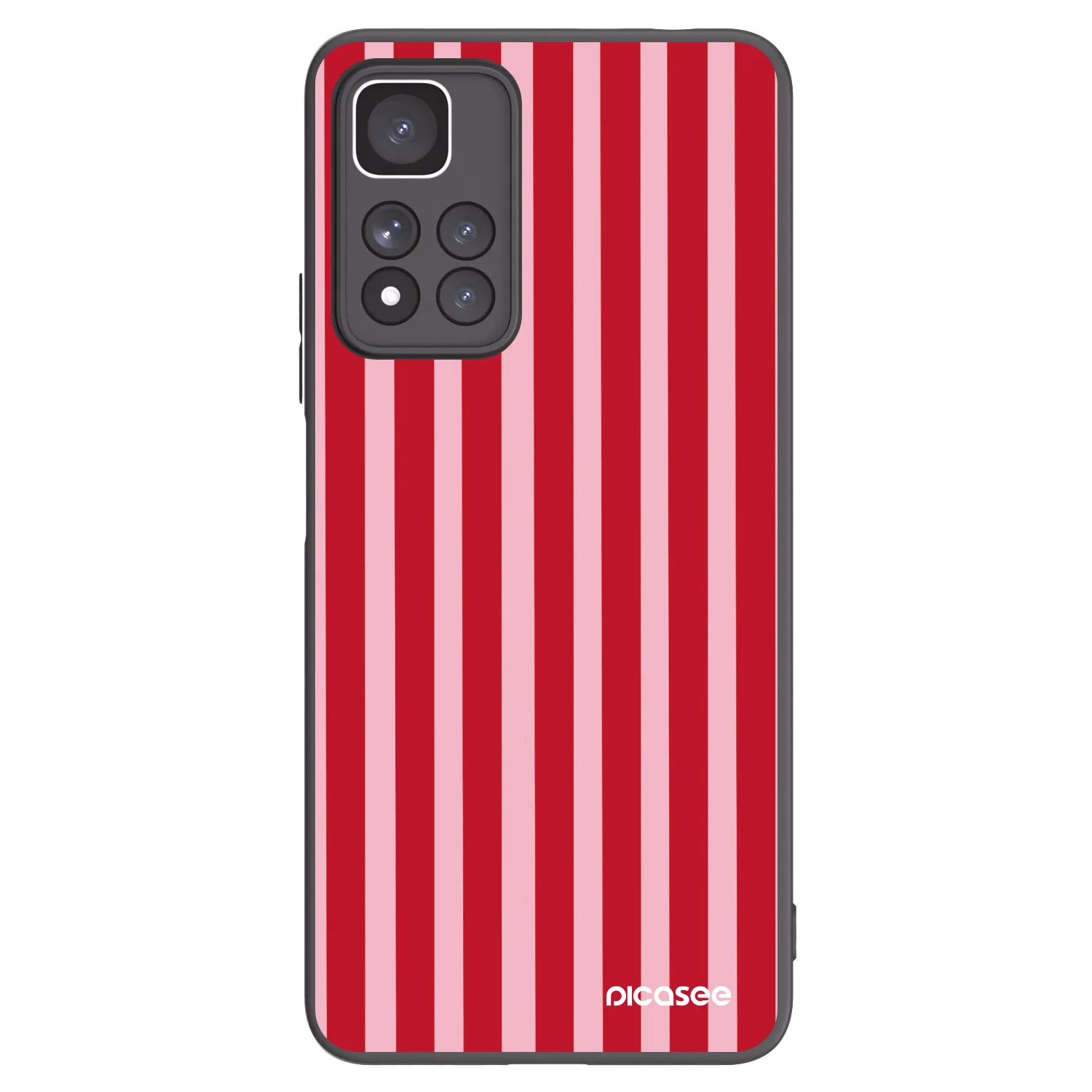 Picasee husă neagră din silicon pentru Xiaomi Redmi Note 11 Pro+ 5G - Lines red