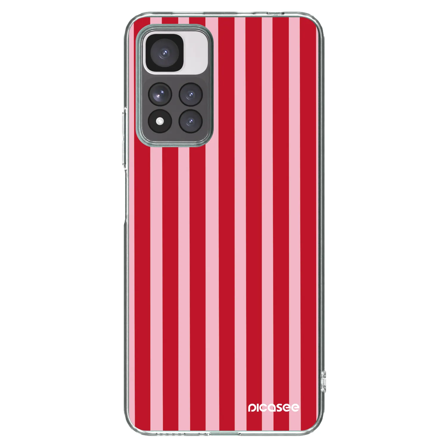 Picasee husă transparentă din silicon pentru Xiaomi Redmi Note 11 Pro+ 5G - Lines red