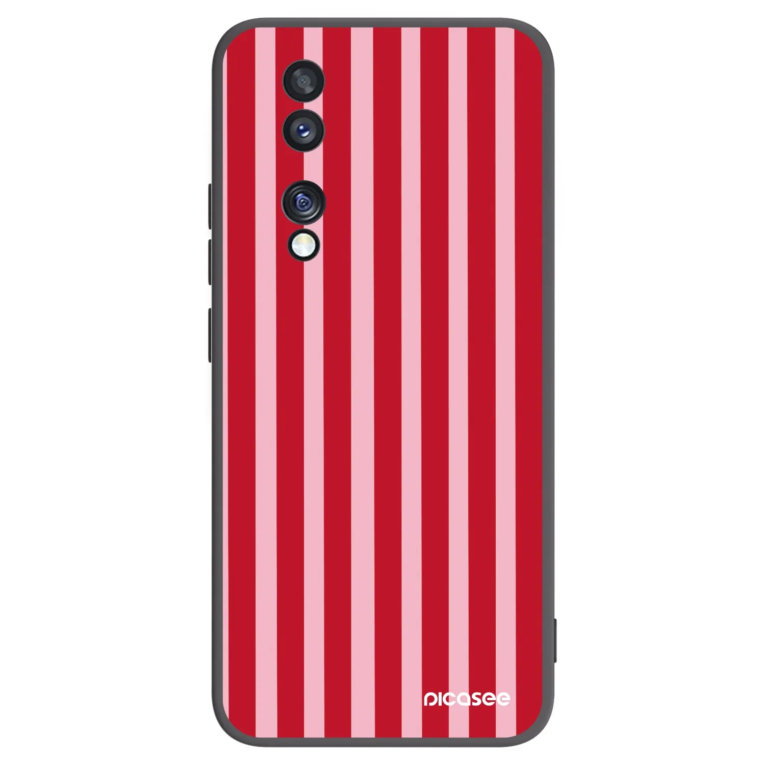 Picasee husă neagră din silicon pentru Honor 70 - Lines red