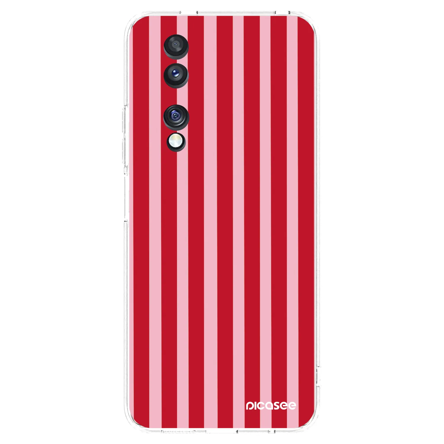 Picasee husă transparentă din silicon pentru Honor 70 - Lines red