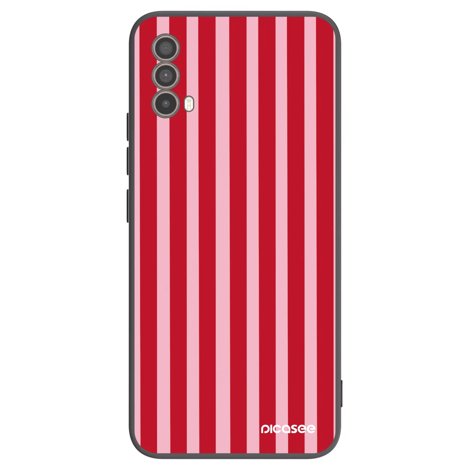 Picasee husă neagră din silicon pentru Motorola Moto E40 - Lines red