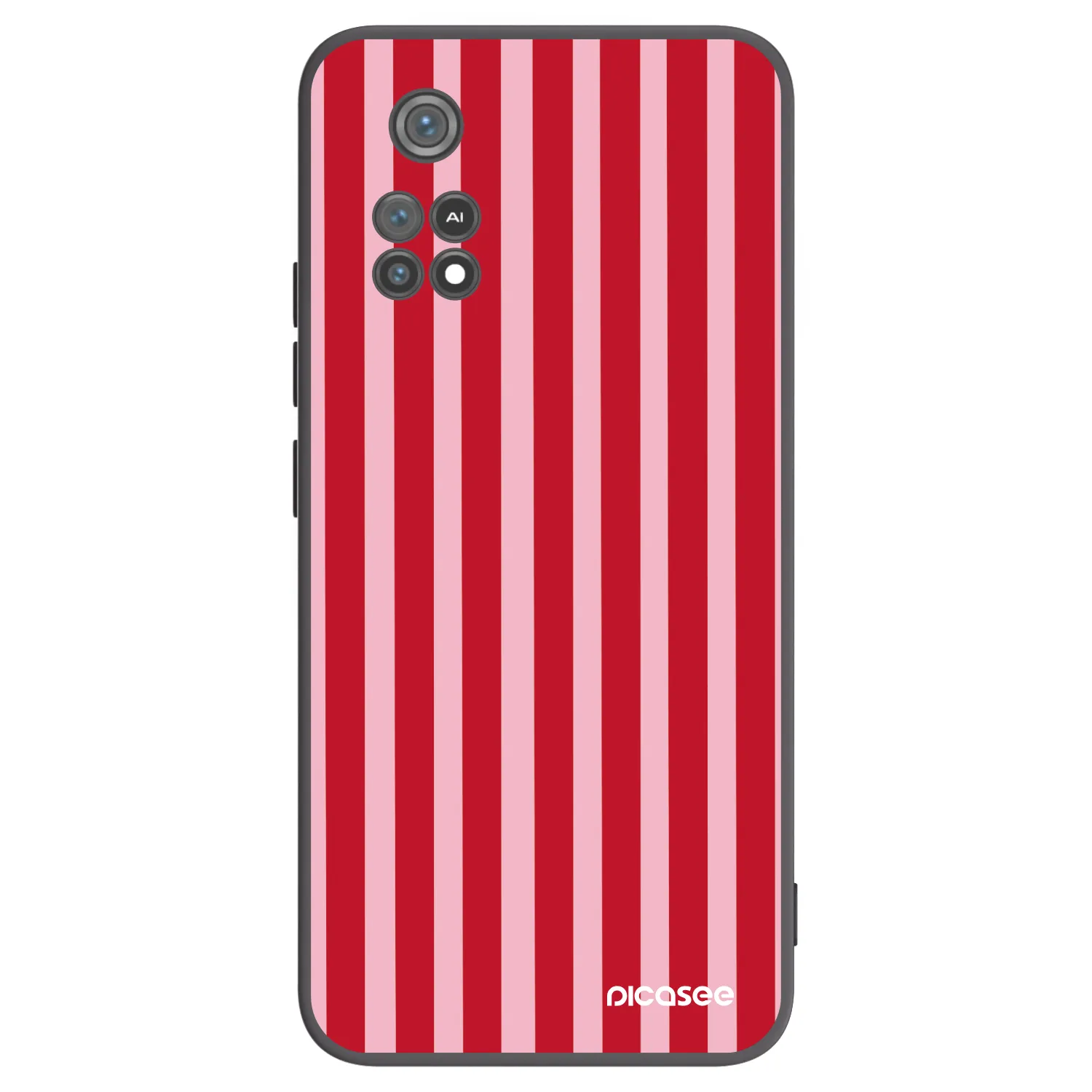 Picasee husă neagră din silicon pentru Xiaomi Poco M4 Pro - Lines red