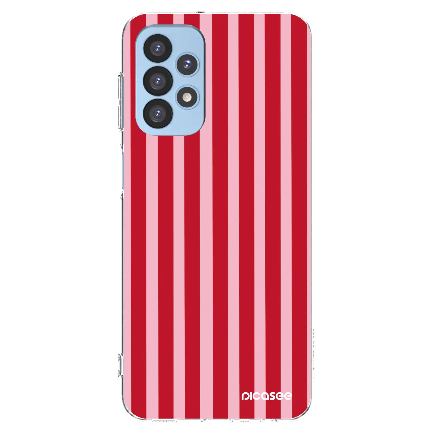 Picasee husă transparentă din silicon pentru Samsung Galaxy A23 A235F 4G - Lines red