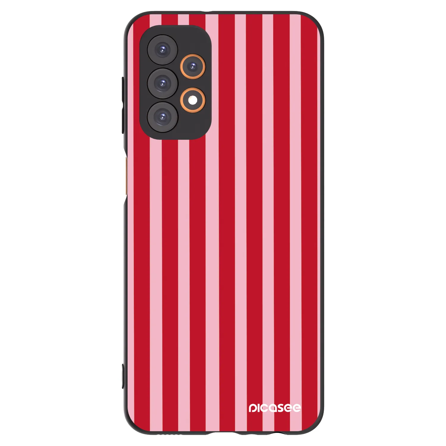Picasee husă neagră din silicon pentru Samsung Galaxy A23 A236B 5G - Lines red