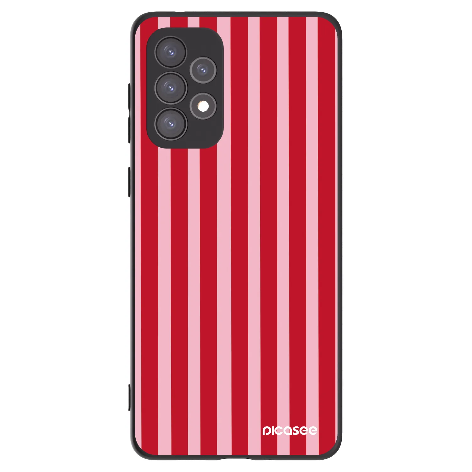 Picasee husă neagră din silicon pentru Samsung Galaxy A73 5G - Lines red