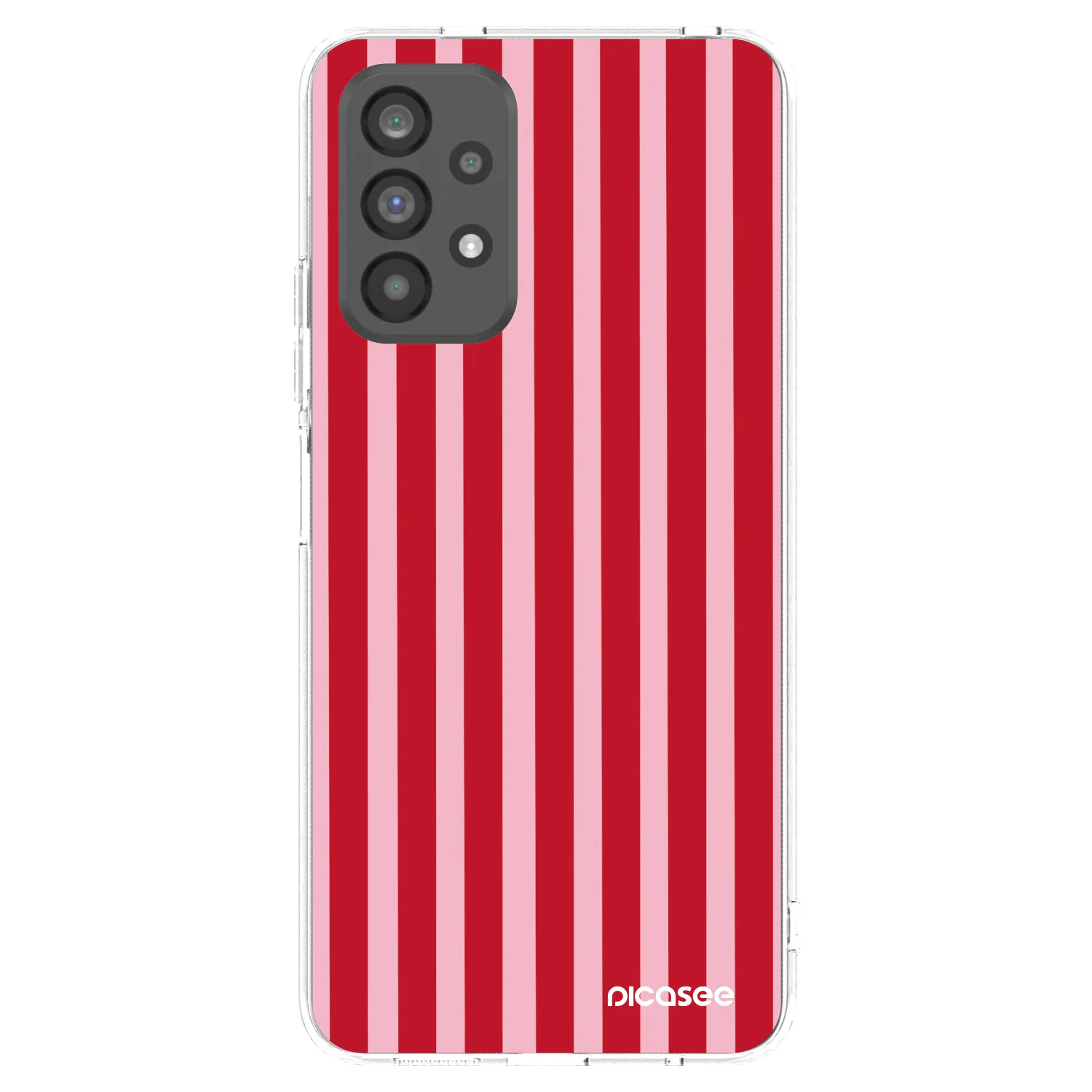 Picasee husă transparentă din silicon pentru Samsung Galaxy A73 5G - Lines red