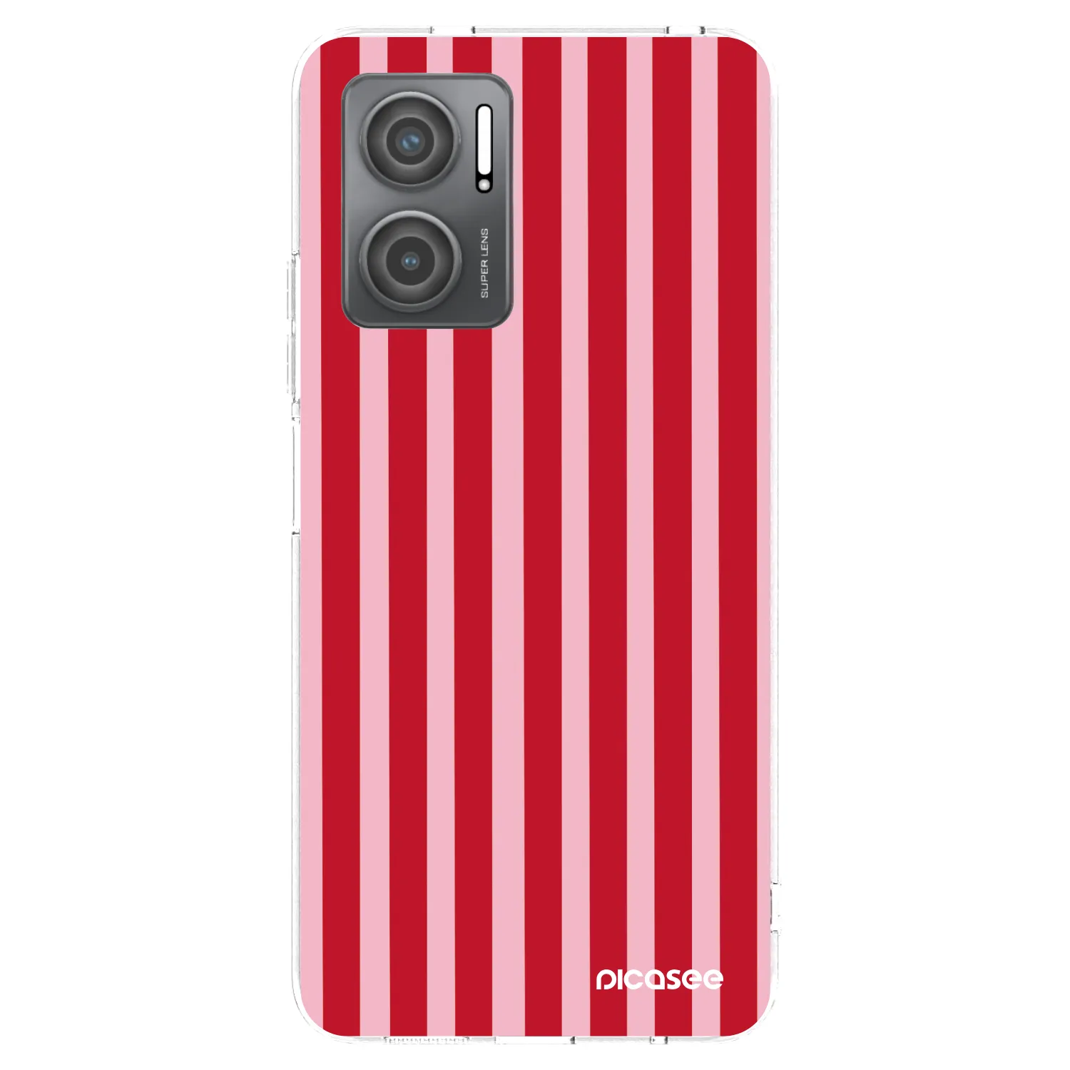 Picasee husă transparentă din silicon pentru Xiaomi Redmi 10 5G - Lines red