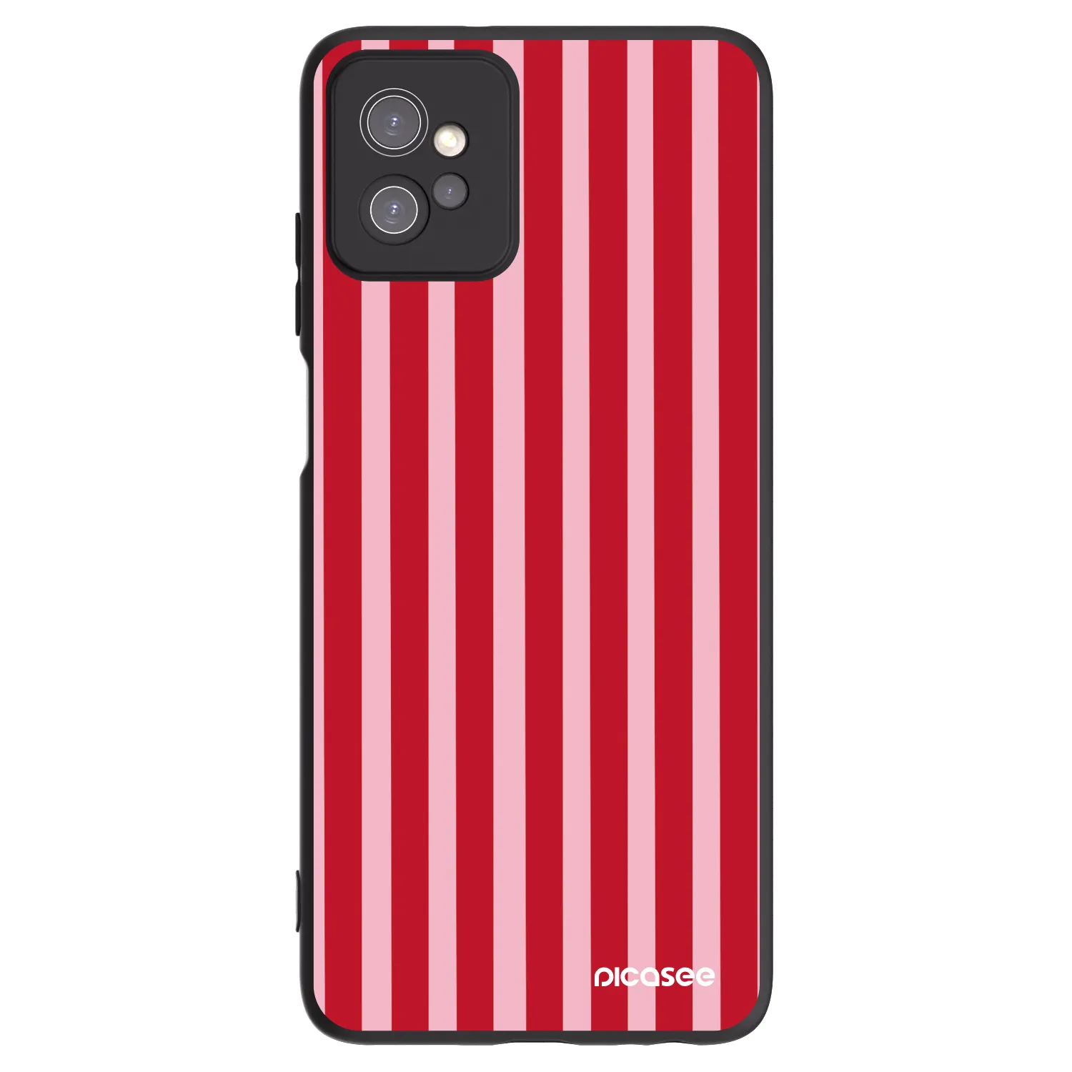 Picasee husă neagră din silicon pentru Motorola Moto G32 - Lines red