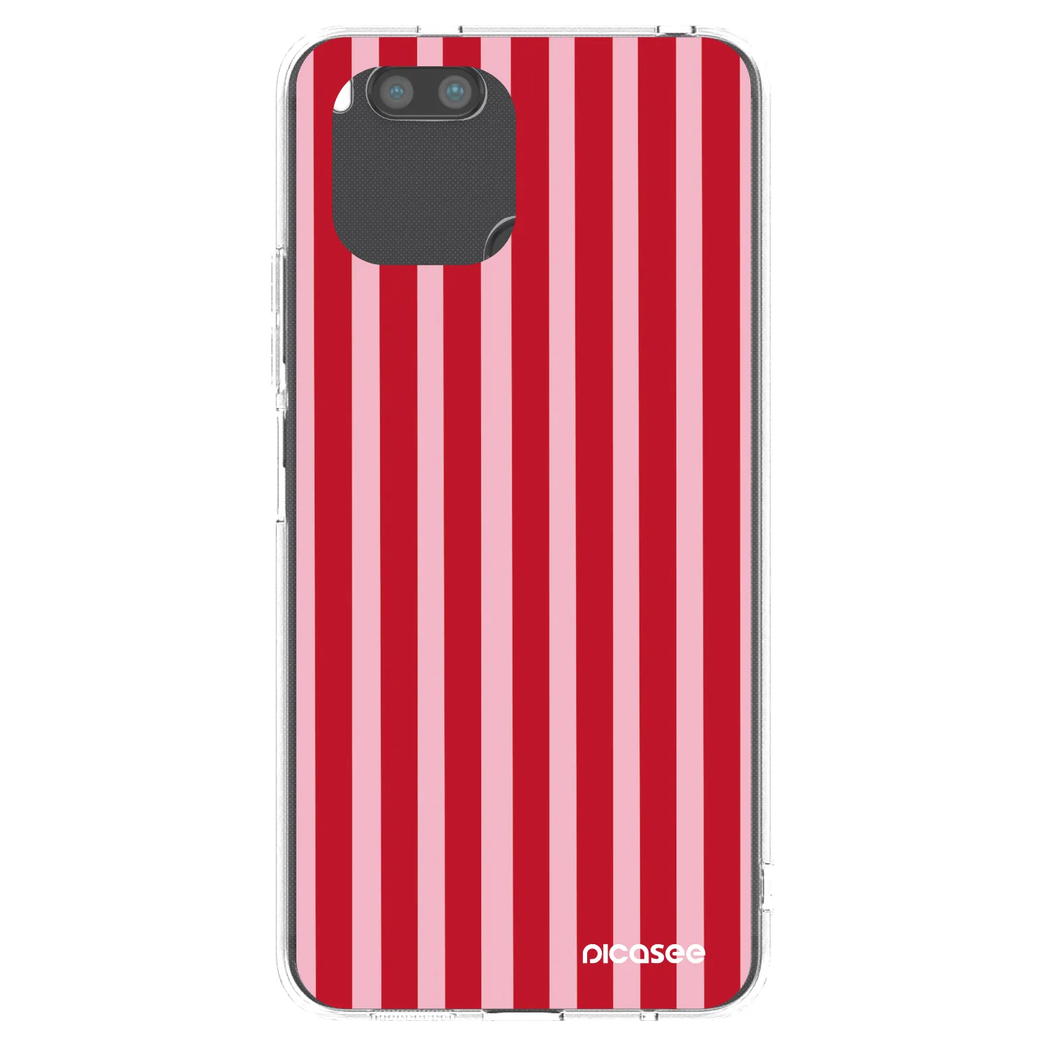 Picasee husă transparentă din silicon pentru Xiaomi Redmi A1 - Lines red