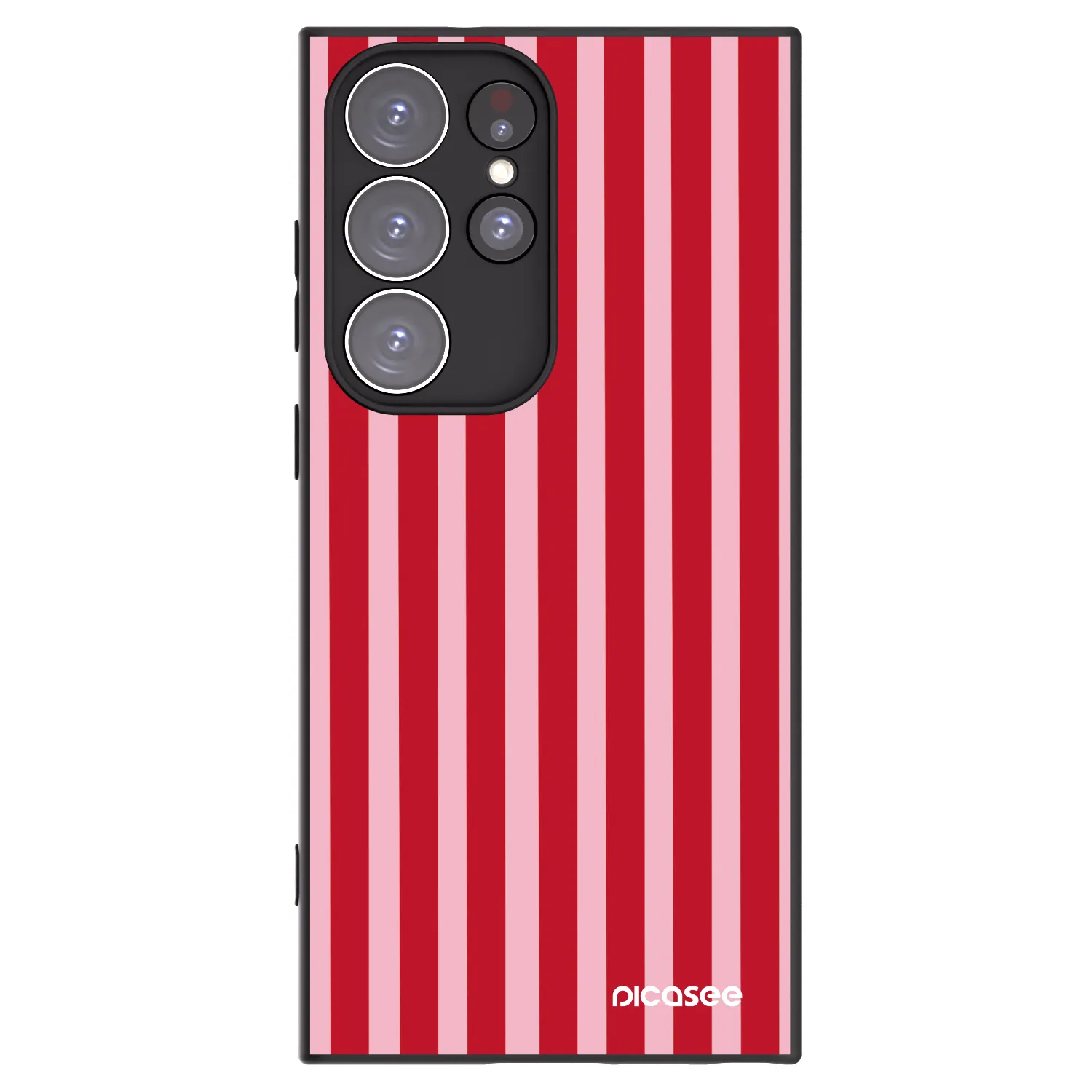 Picasee husă neagră din silicon pentru Samsung Galaxy S23 Ultra 5G - Lines red
