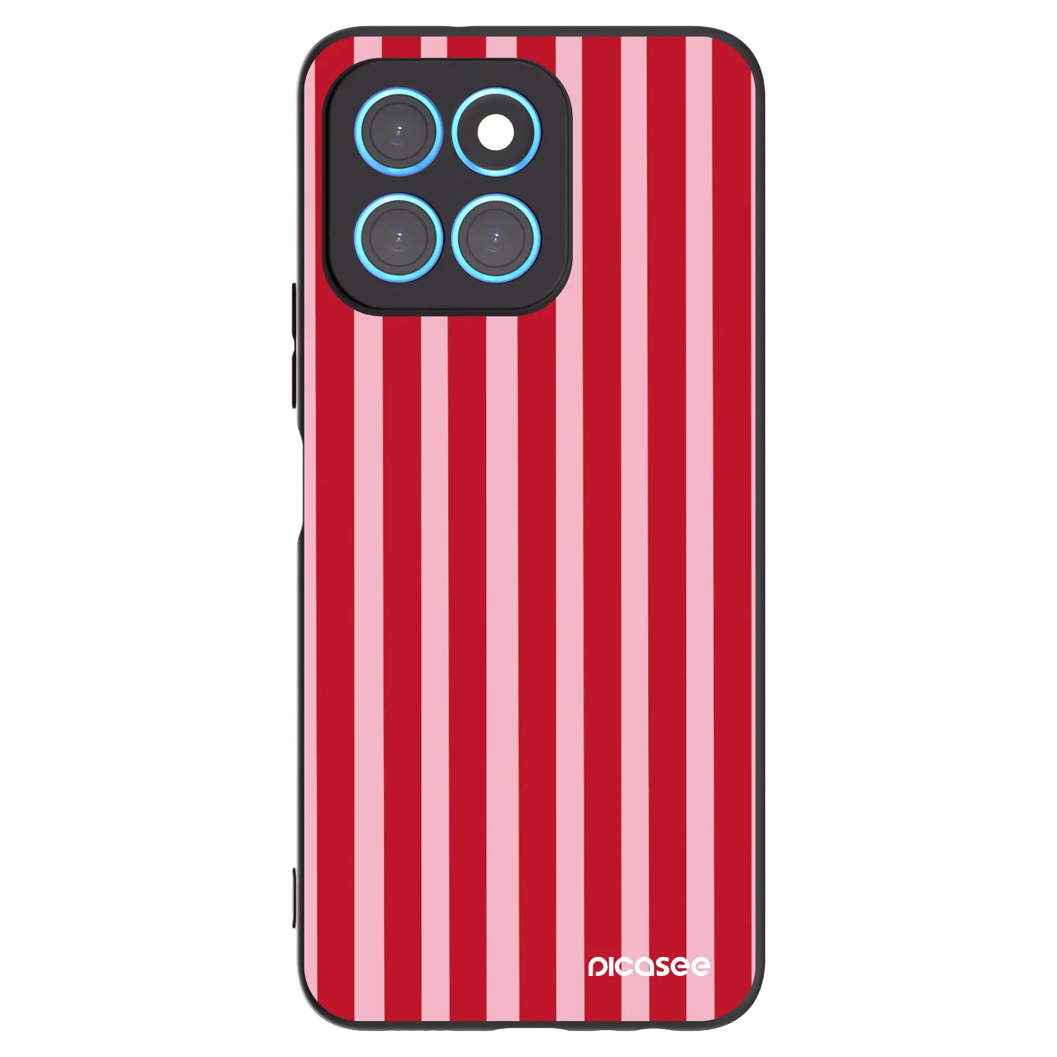 Picasee husă neagră din silicon pentru Honor X8 5G - Lines red