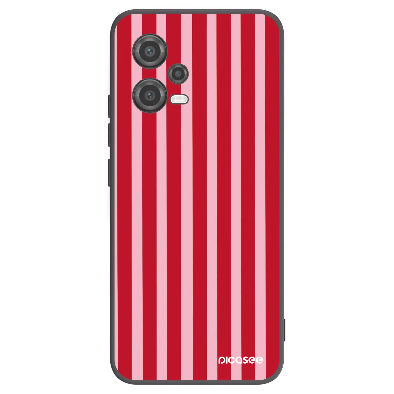Picasee husă neagră din silicon pentru Xiaomi Poco X5 - Lines red