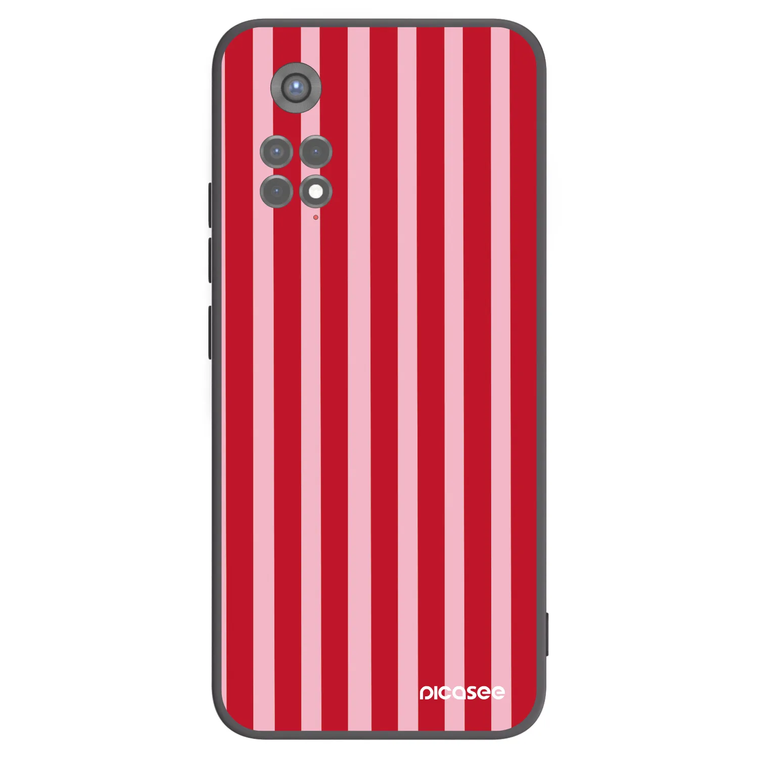 Picasee husă neagră din silicon pentru Xiaomi Redmi Note 11S 5G - Lines red