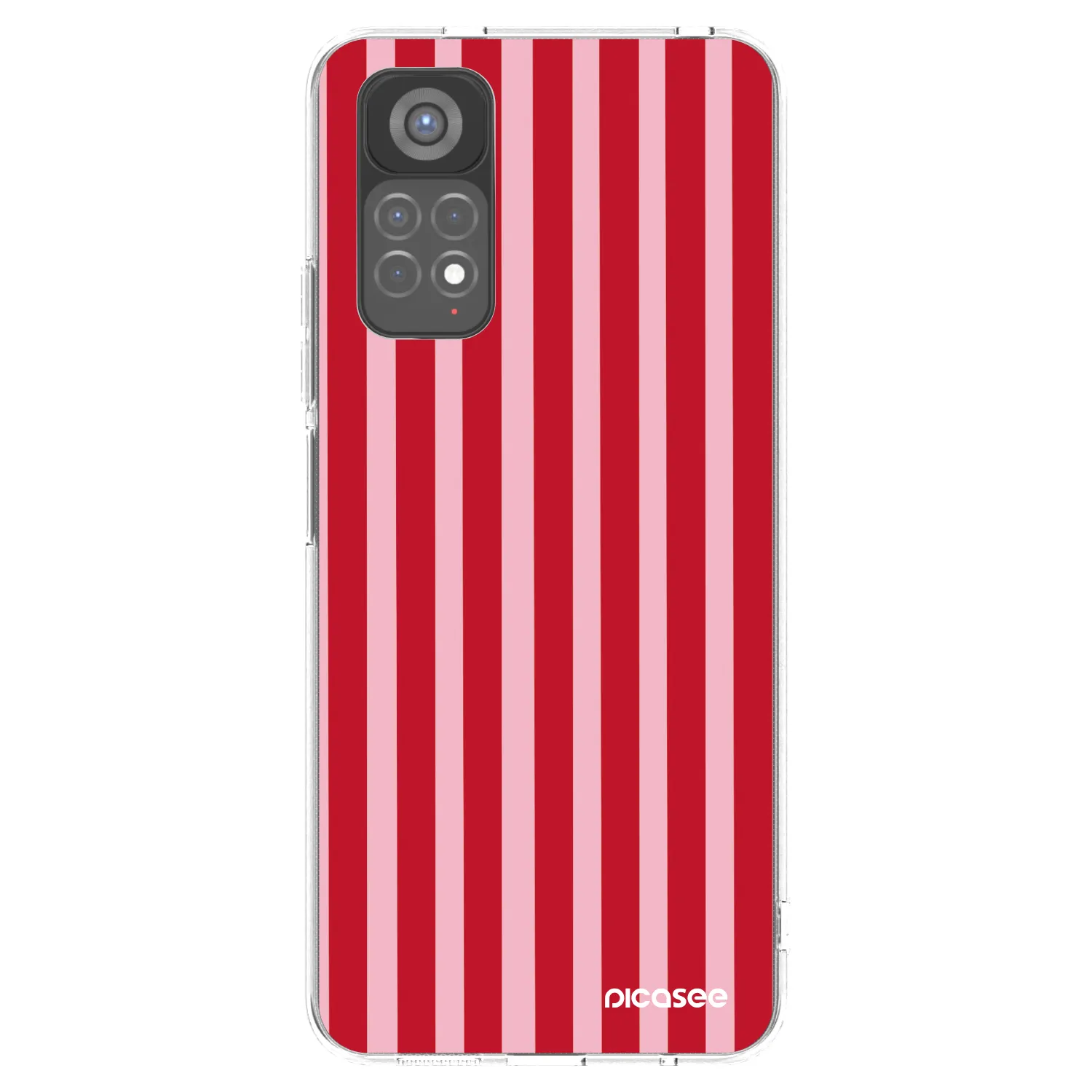 Picasee husă transparentă din silicon pentru Xiaomi Redmi Note 11S 5G - Lines red