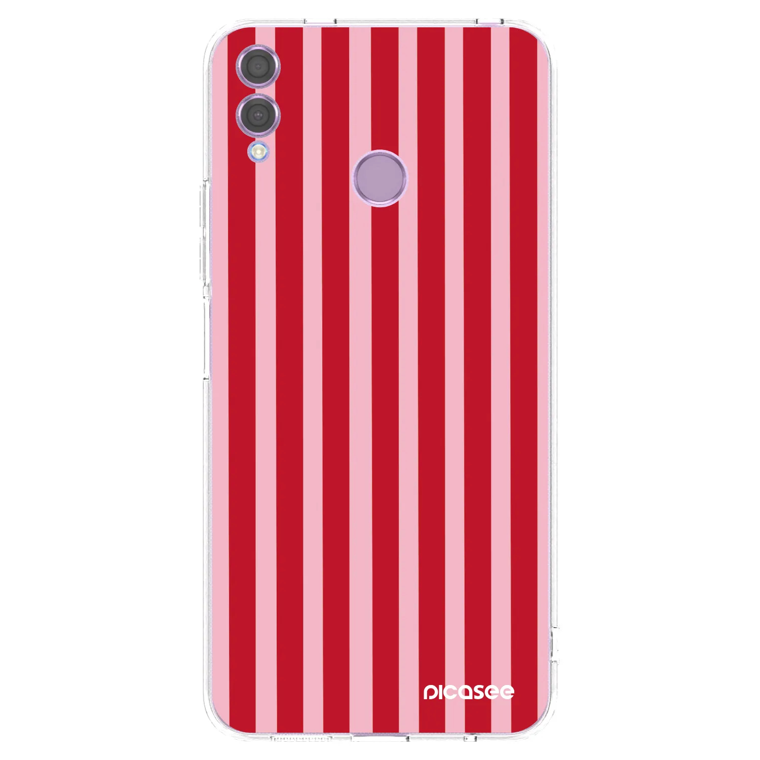 Picasee husă transparentă din silicon pentru Honor 8X - Lines red
