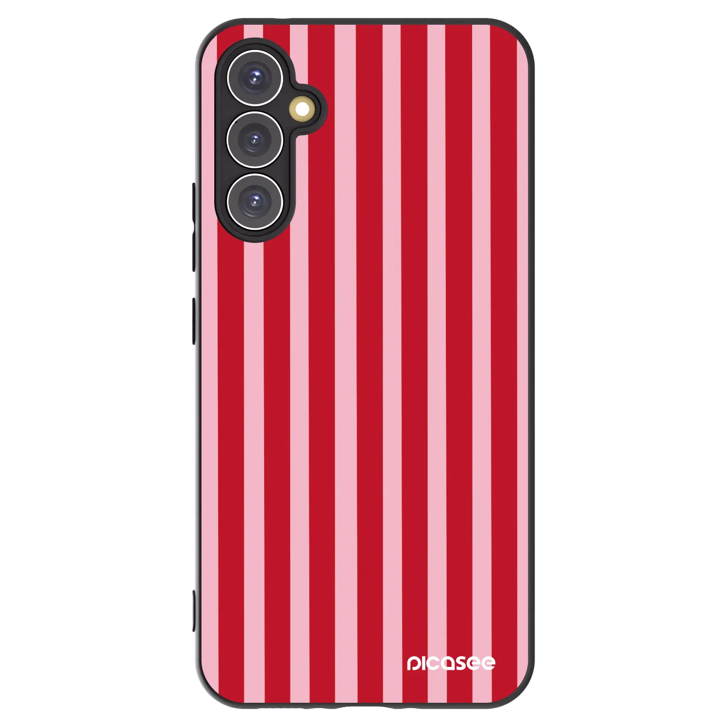 Picasee husă neagră din silicon pentru Samsung Galaxy A34 5G A346B - Lines red