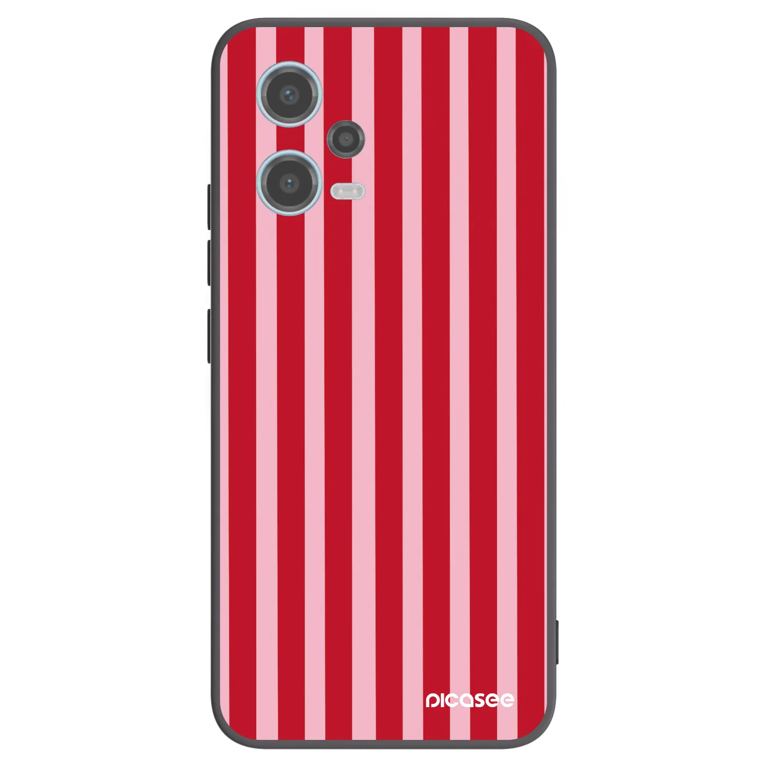 Picasee husă neagră din silicon pentru Xiaomi Redmi Note 12 5G - Lines red