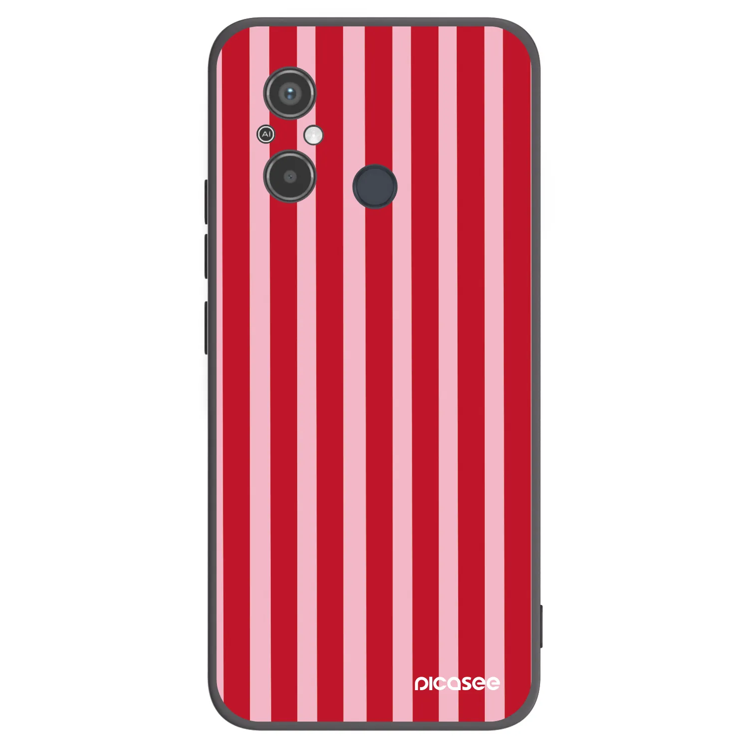 Picasee husă neagră din silicon pentru Xiaomi Redmi 12C - Lines red