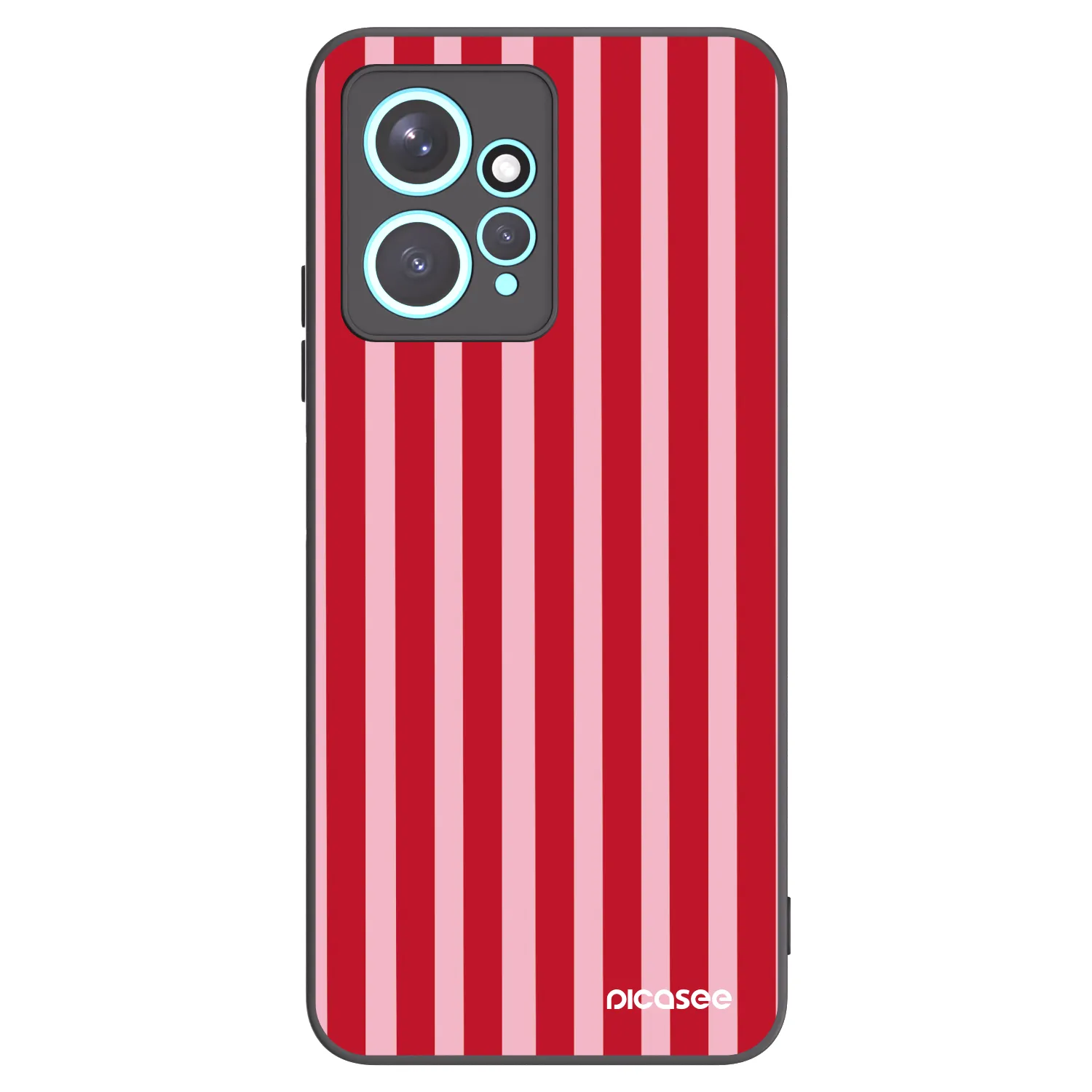 Picasee husă neagră din silicon pentru Xiaomi Redmi Note 12 4G - Lines red