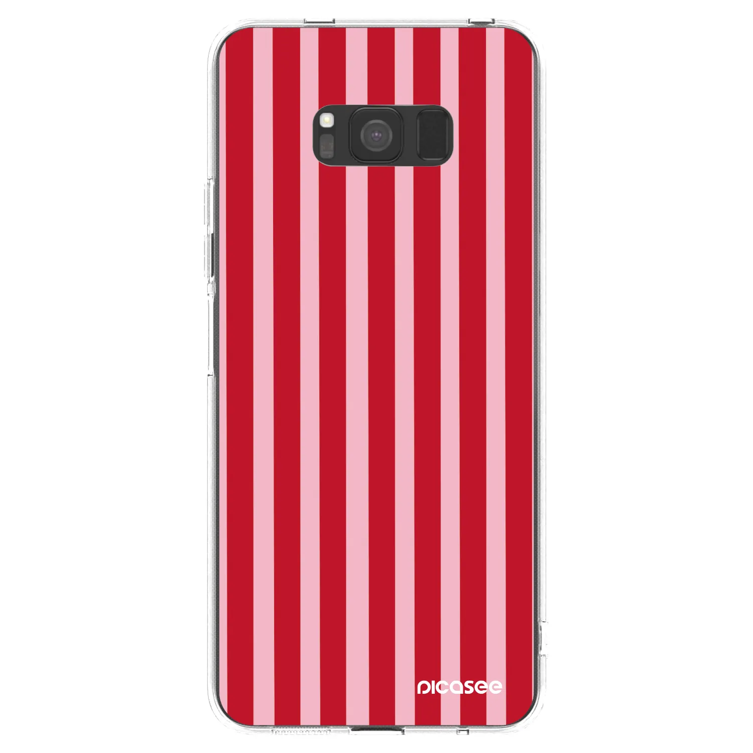 Picasee husă transparentă din silicon pentru Samsung Galaxy S8 G950F - Lines red