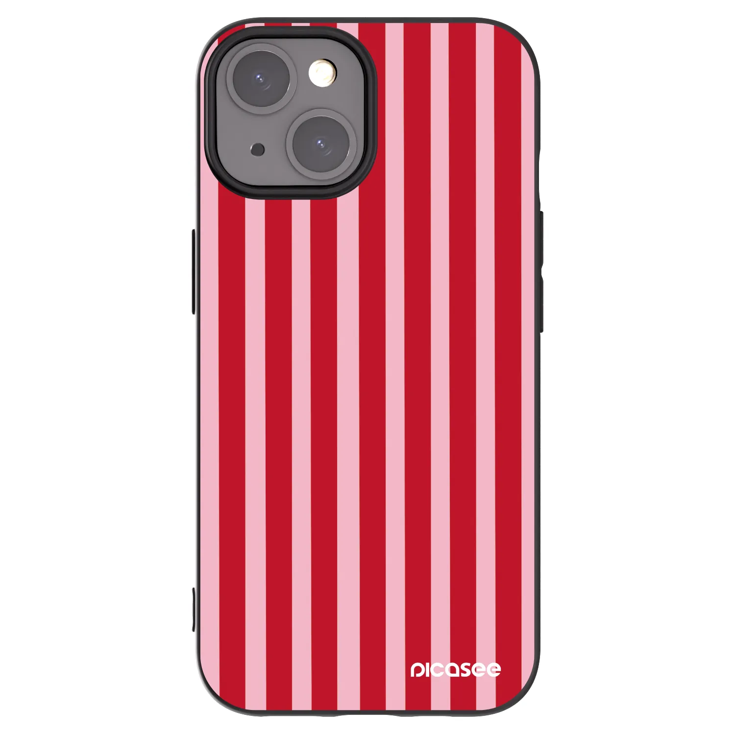 Picasee husă neagră din silicon pentru Apple iPhone 15 - Lines red