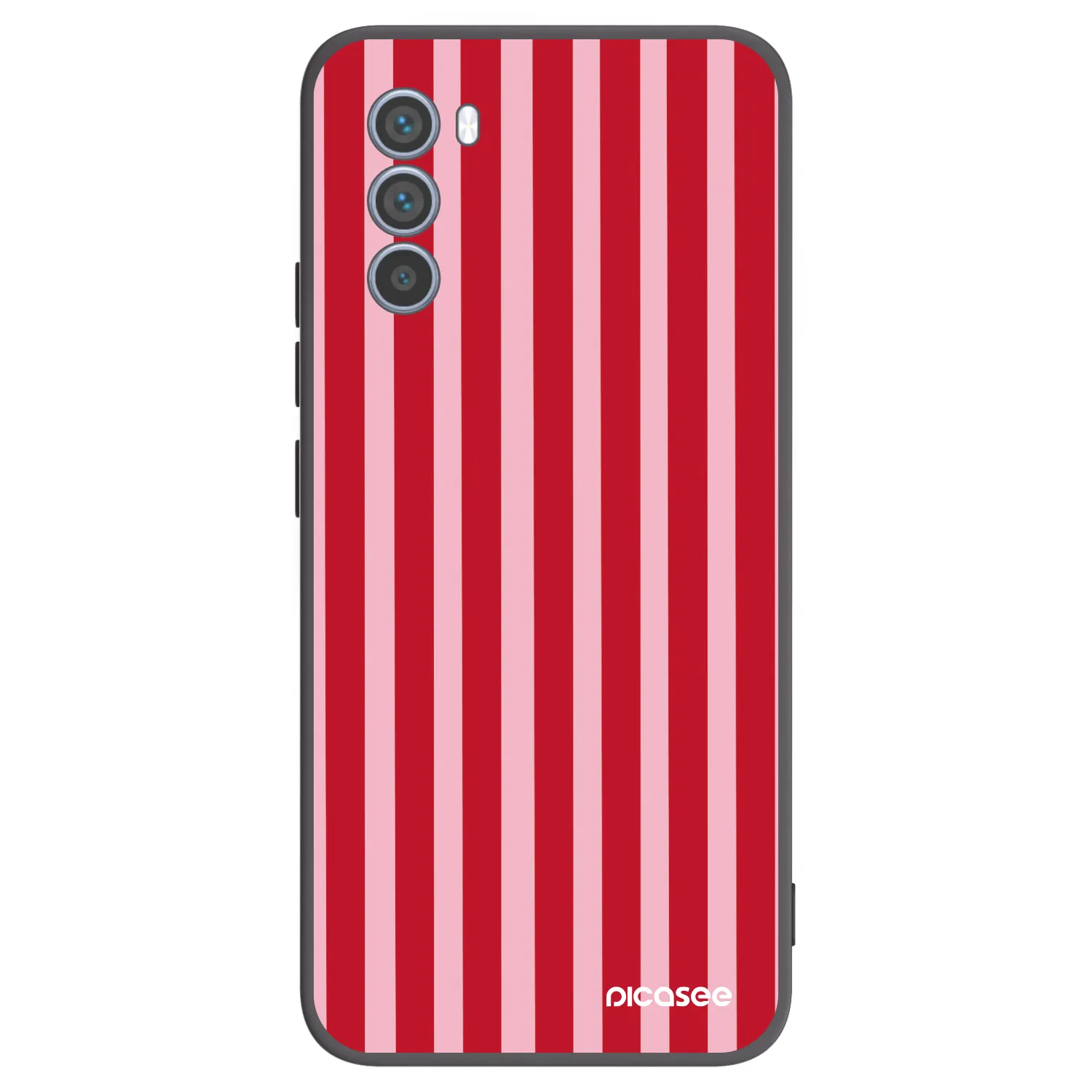 Picasee husă neagră din silicon pentru Motorola Moto G62 - Lines red