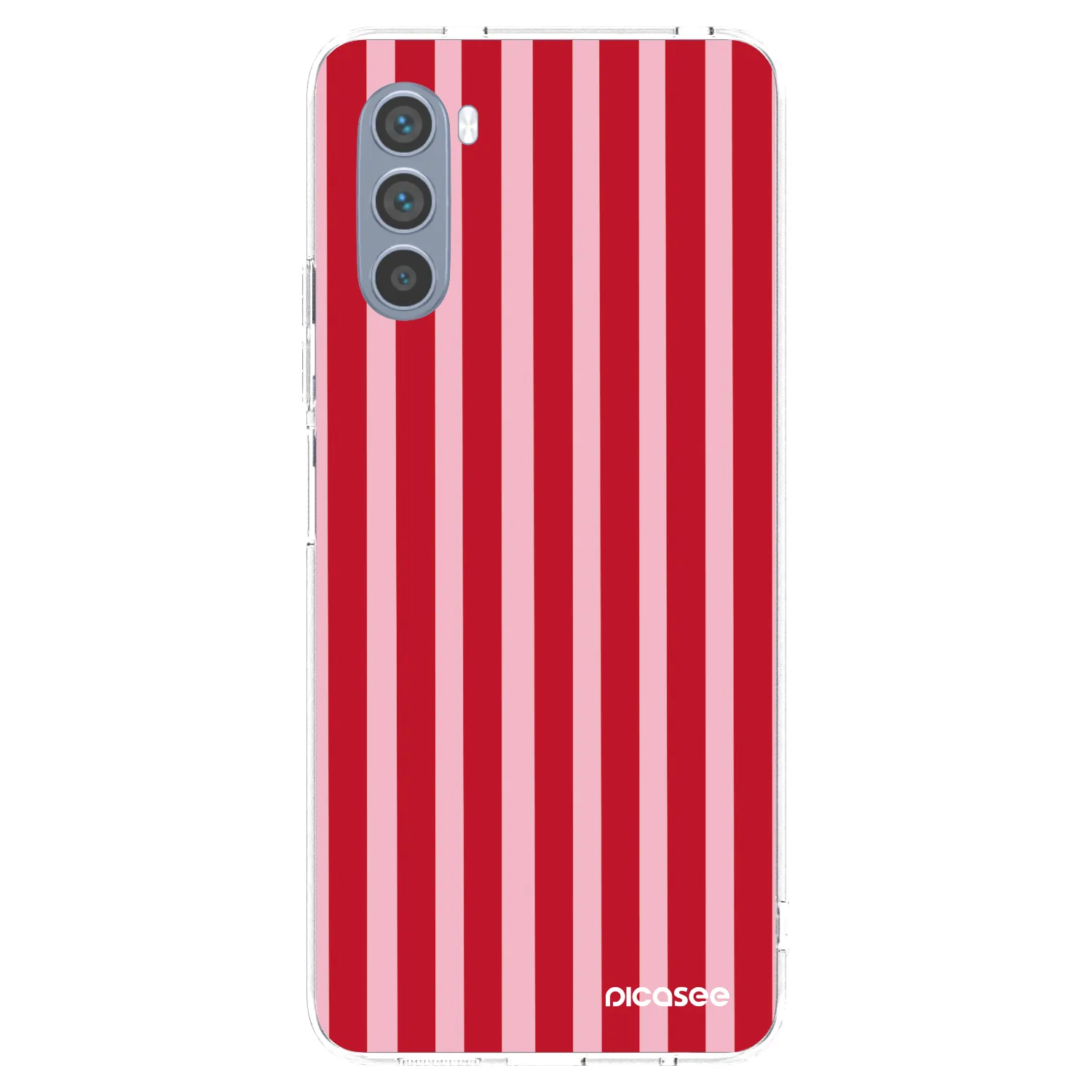 Picasee husă transparentă din silicon pentru Motorola Moto G62 - Lines red