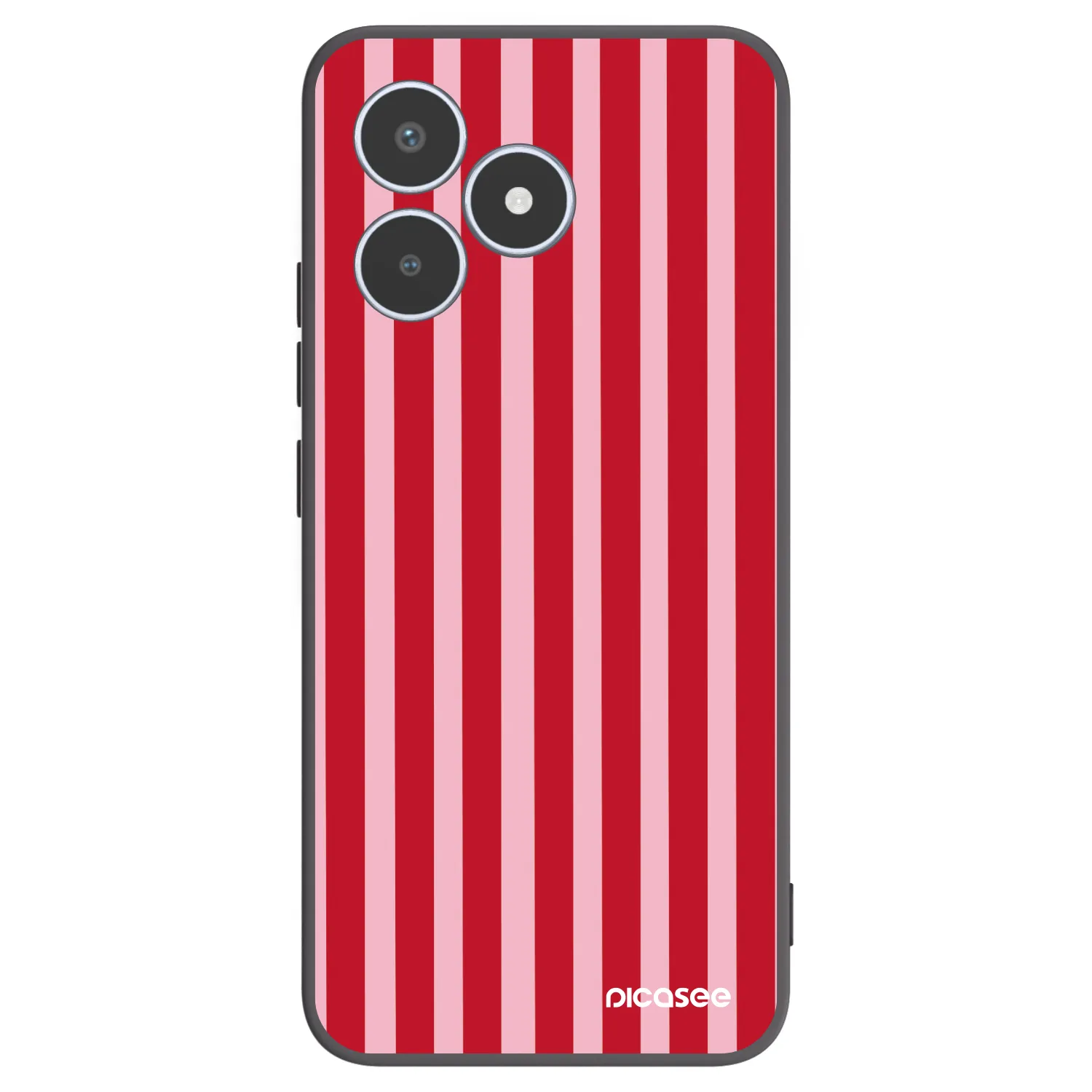 Picasee husă neagră din silicon pentru Realme C53 - Lines red