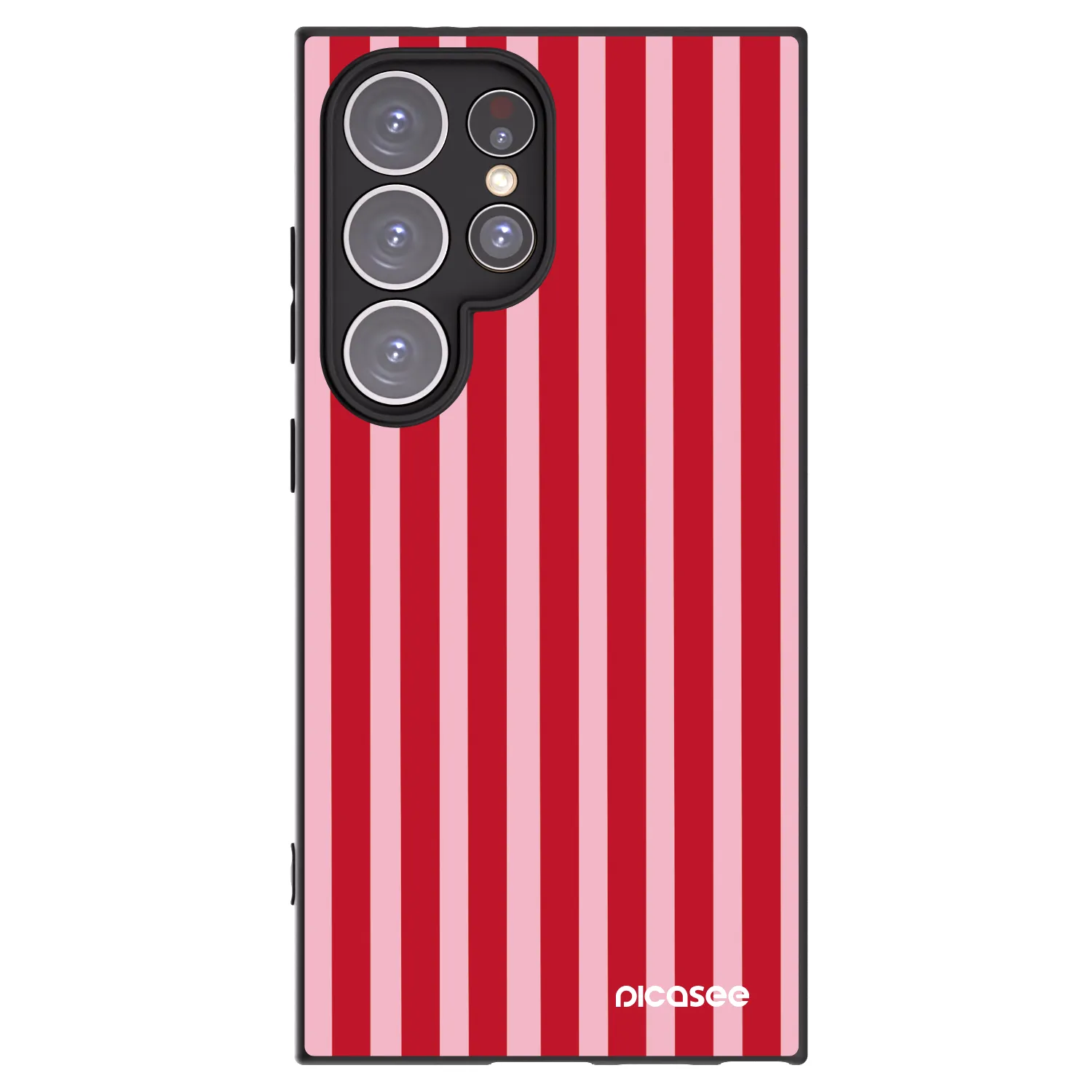 Picasee husă neagră din silicon pentru Samsung Galaxy S24 Ultra S928B 5G - Lines red