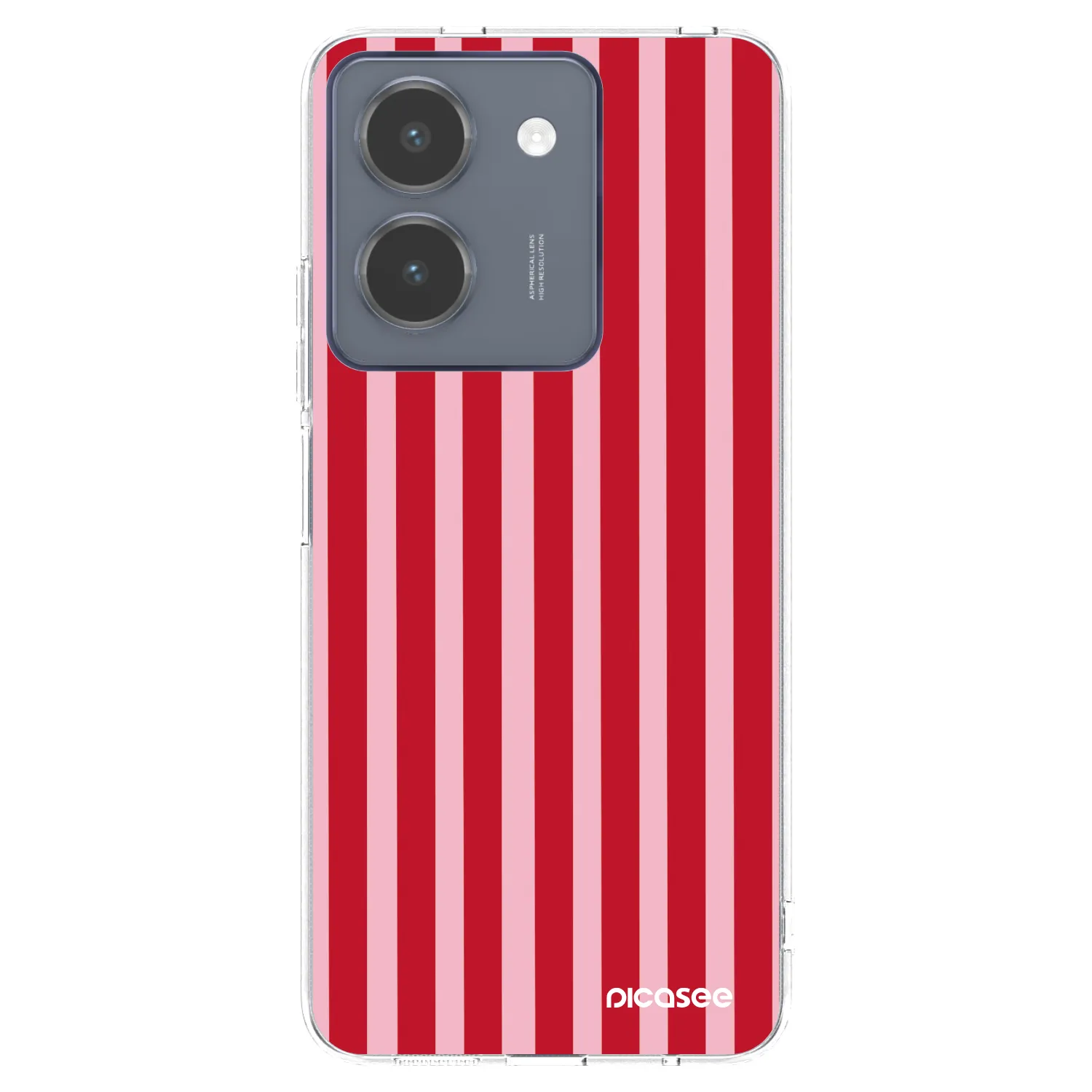 Picasee husă transparentă din silicon pentru Vivo Y36 4G - Lines red
