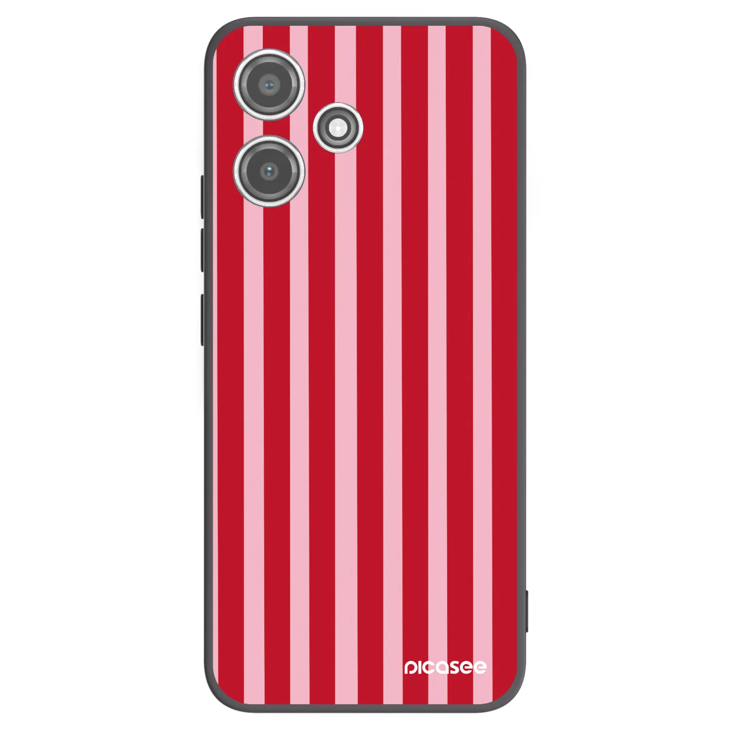 Picasee husă neagră din silicon pentru Xiaomi Redmi 12 5G - Lines red
