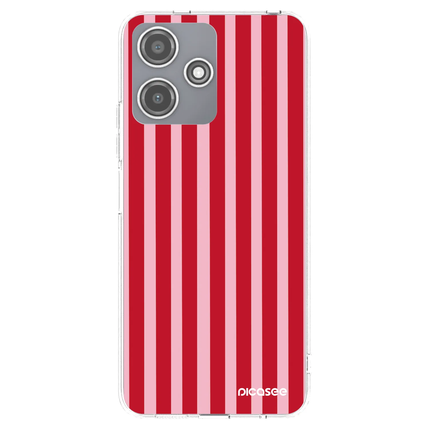 Picasee husă transparentă din silicon pentru Xiaomi Redmi 12 5G - Lines red