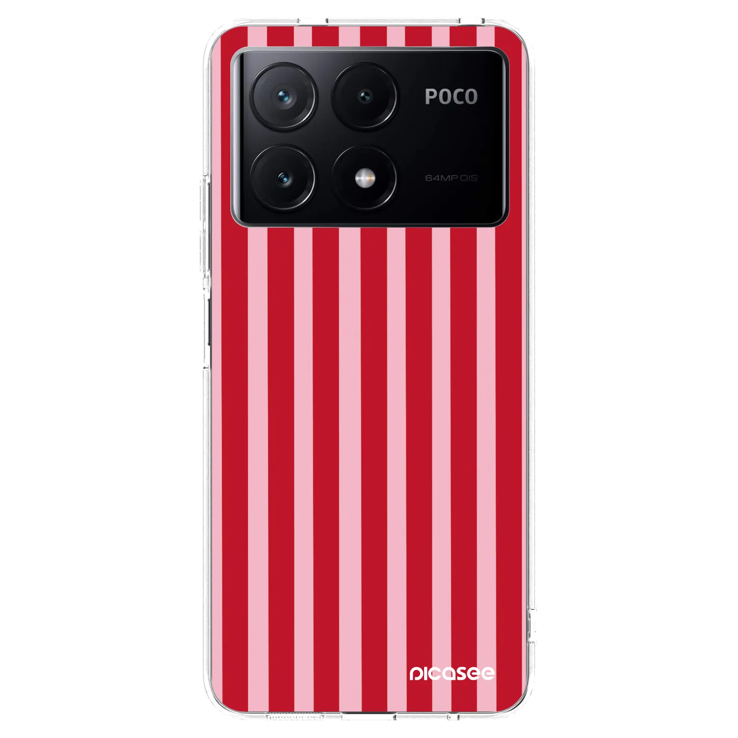 Picasee husă transparentă din silicon pentru Xiaomi Poco X6 Pro - Lines red