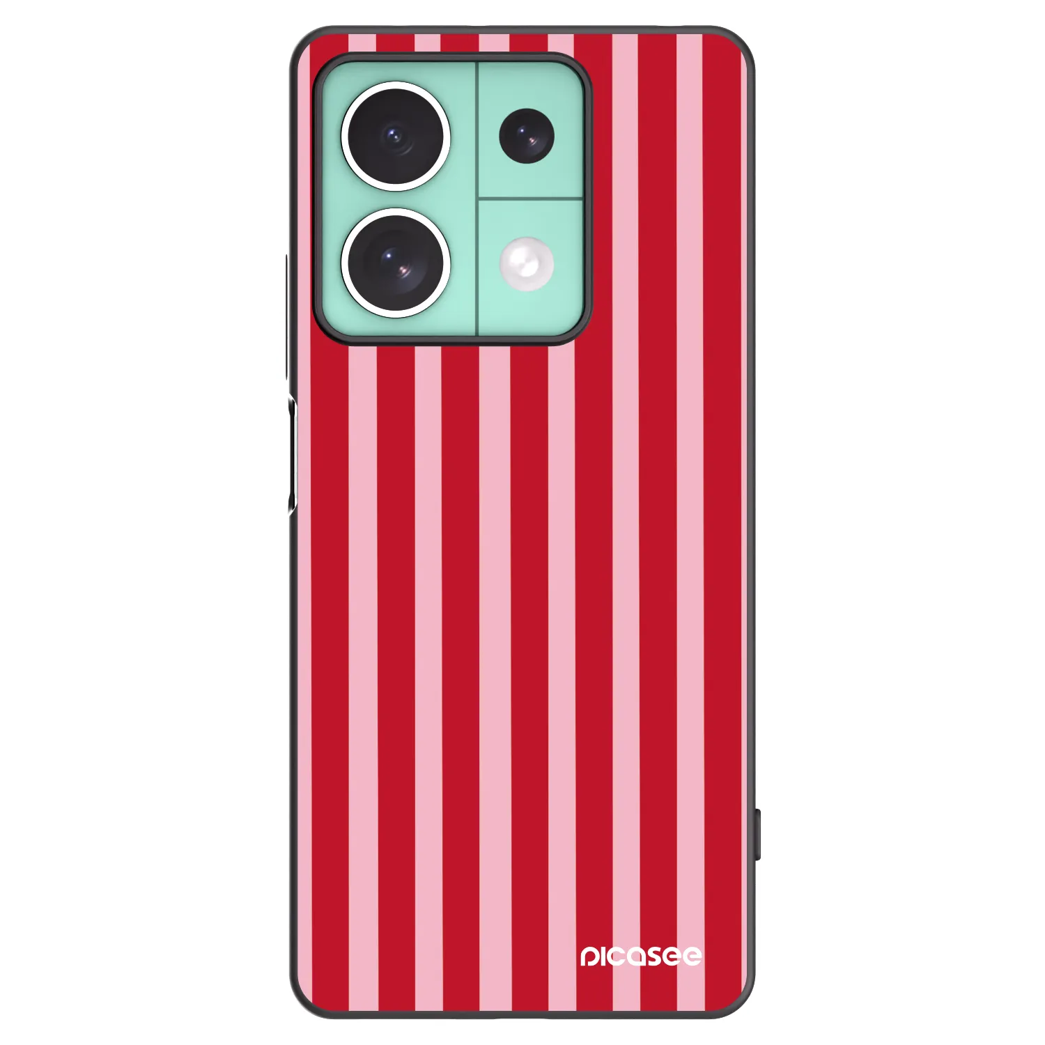 Picasee husă neagră din silicon pentru Xiaomi Redmi Note 13 5G - Lines red