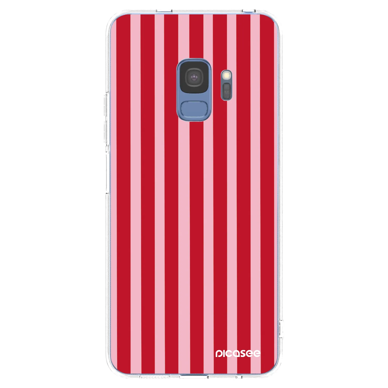 Picasee husă transparentă din silicon pentru Samsung Galaxy S9 G960F - Lines red