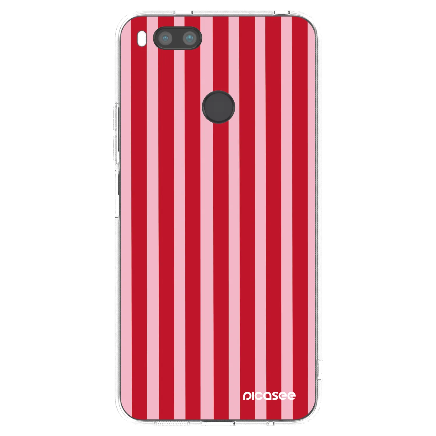 Picasee husă transparentă din silicon pentru Xiaomi Mi A1 Global - Lines red