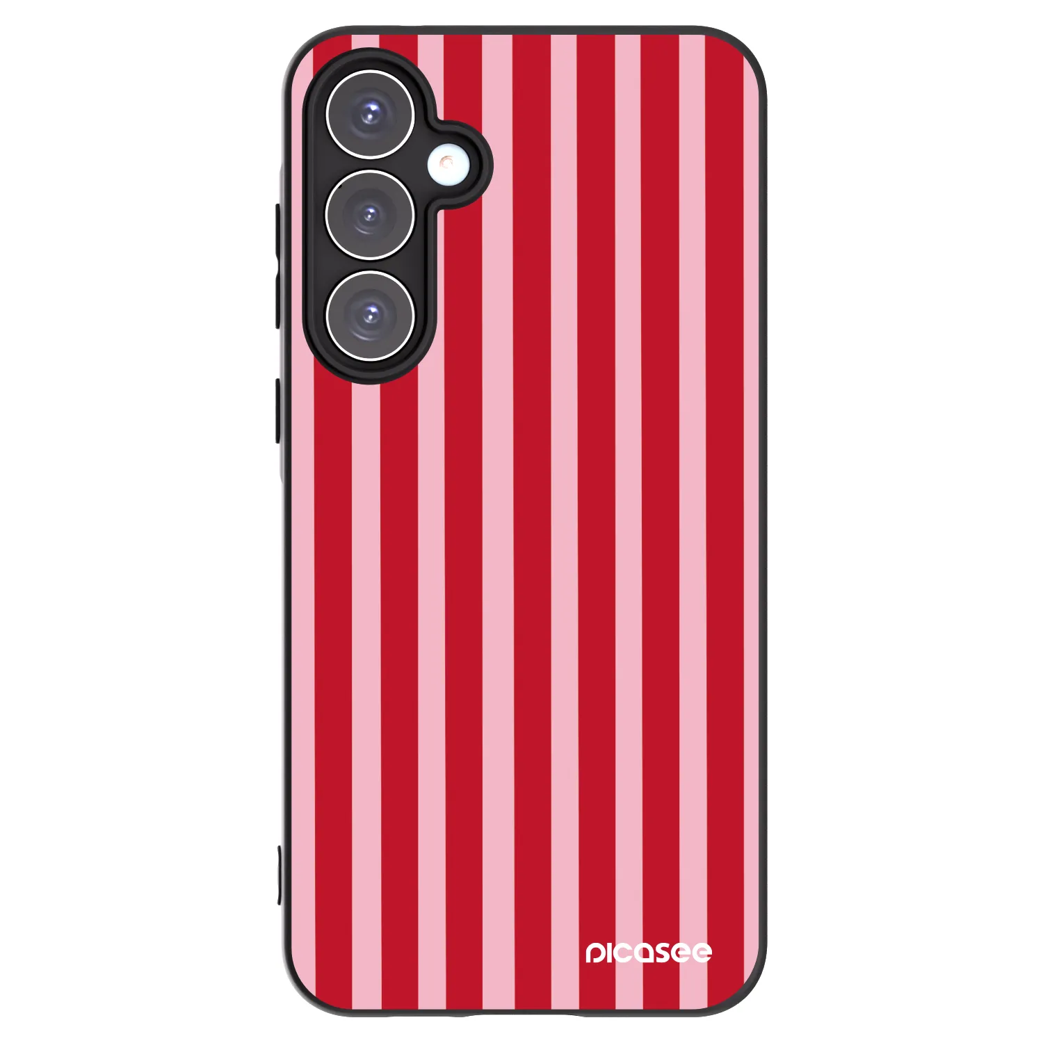 Picasee husă neagră din silicon pentru Samsung Galaxy A55 5G A556B - Lines red