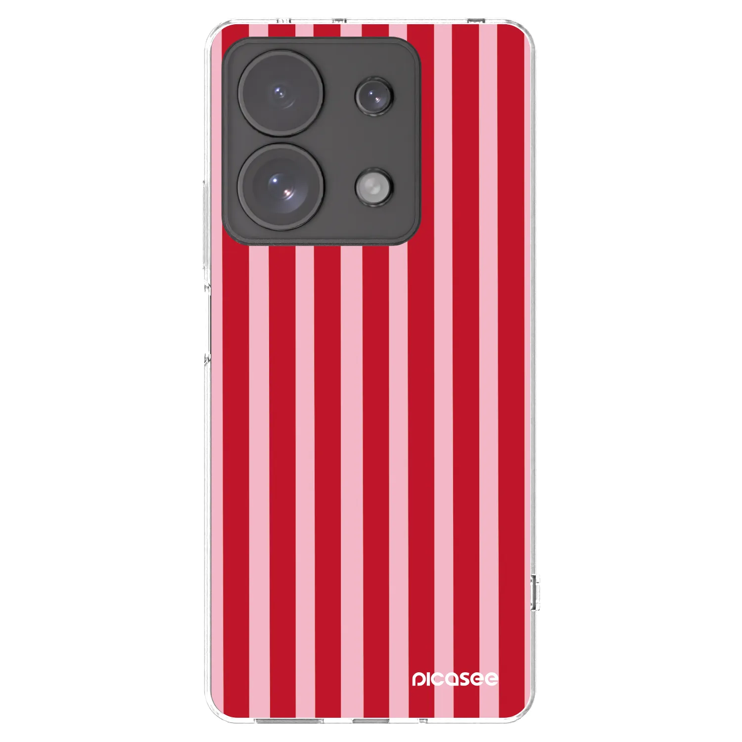 Picasee husă transparentă din silicon pentru Xiaomi Redmi Note 13 Pro 4G - Lines red