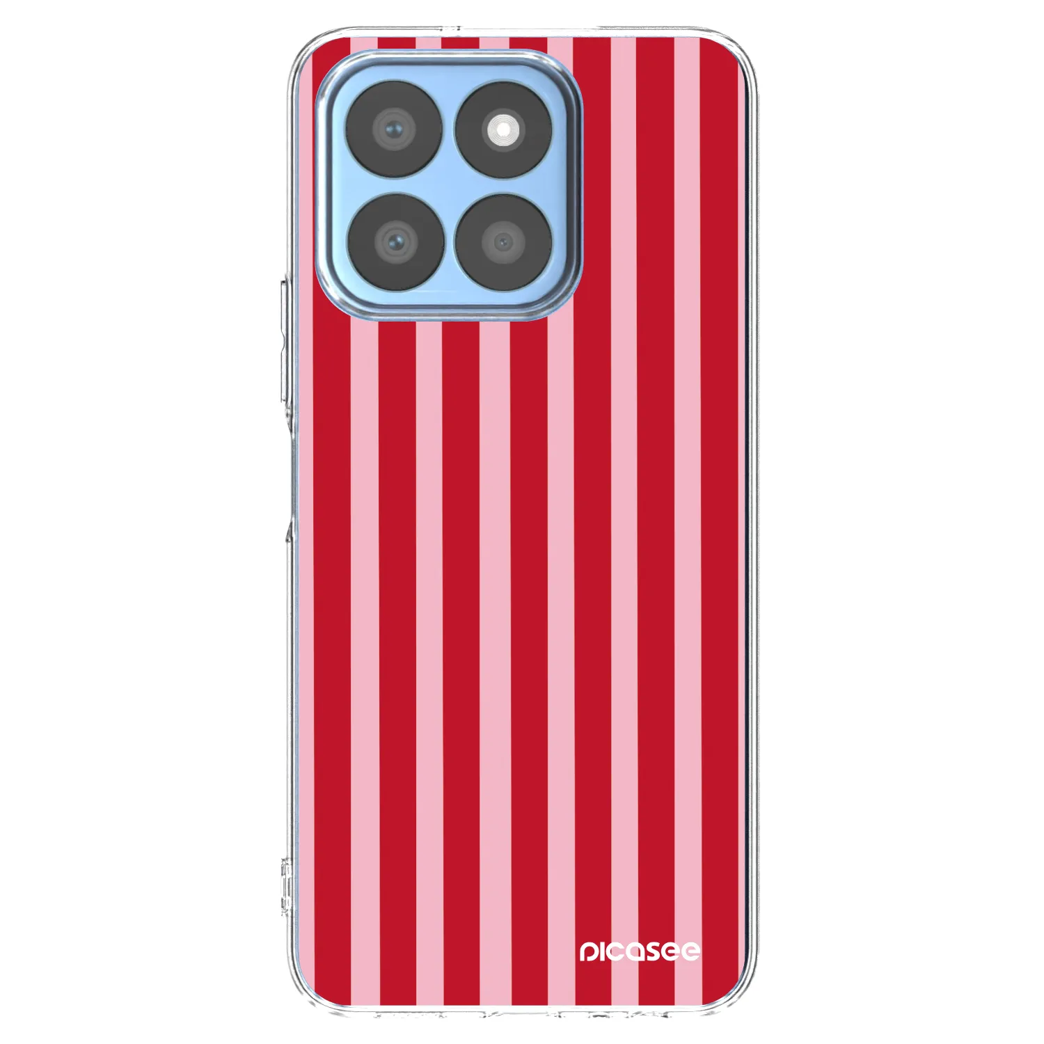 Picasee husă transparentă din silicon pentru Honor X8b - Lines red