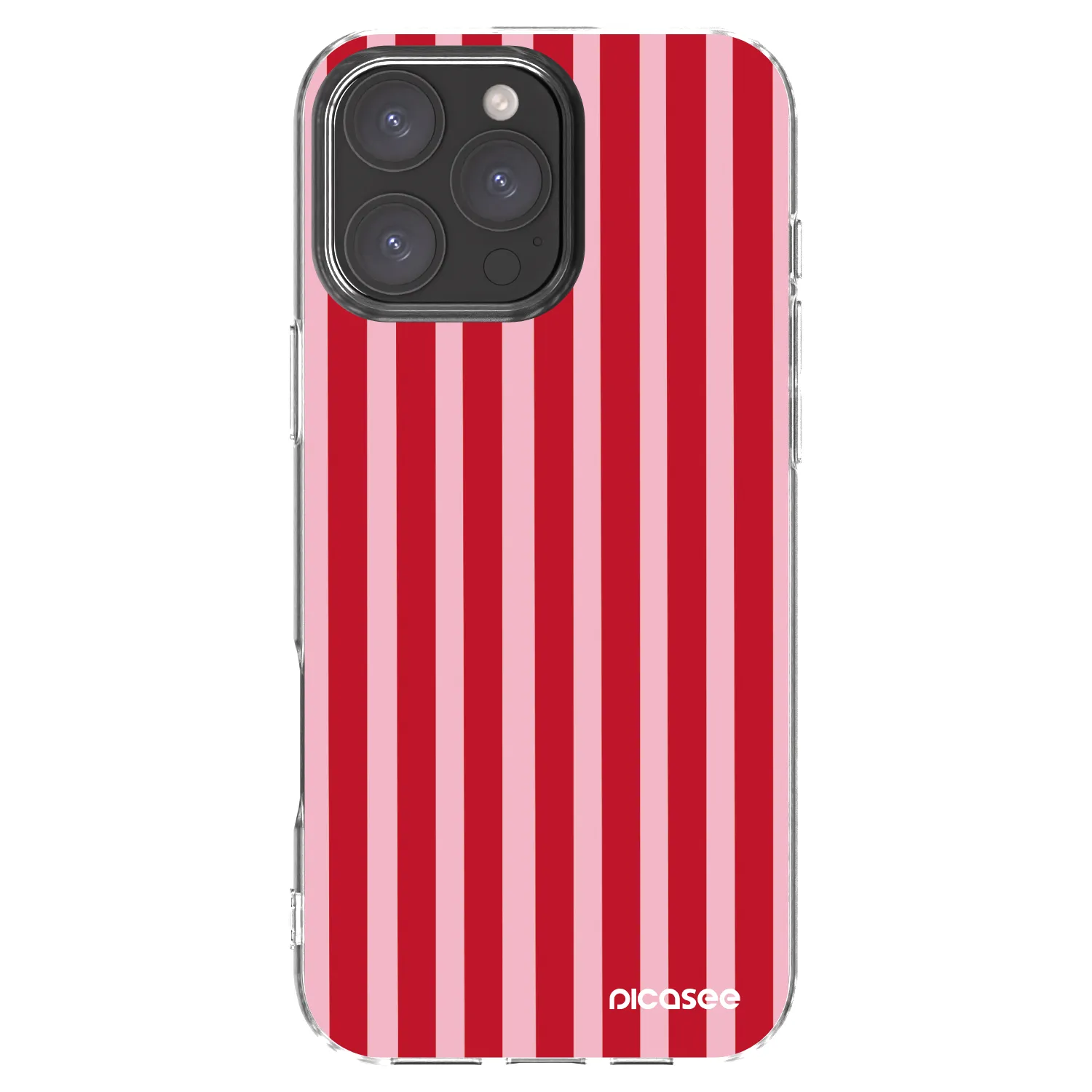Picasee husă transparentă din silicon pentru Apple iPhone 16 Pro Max - Lines red