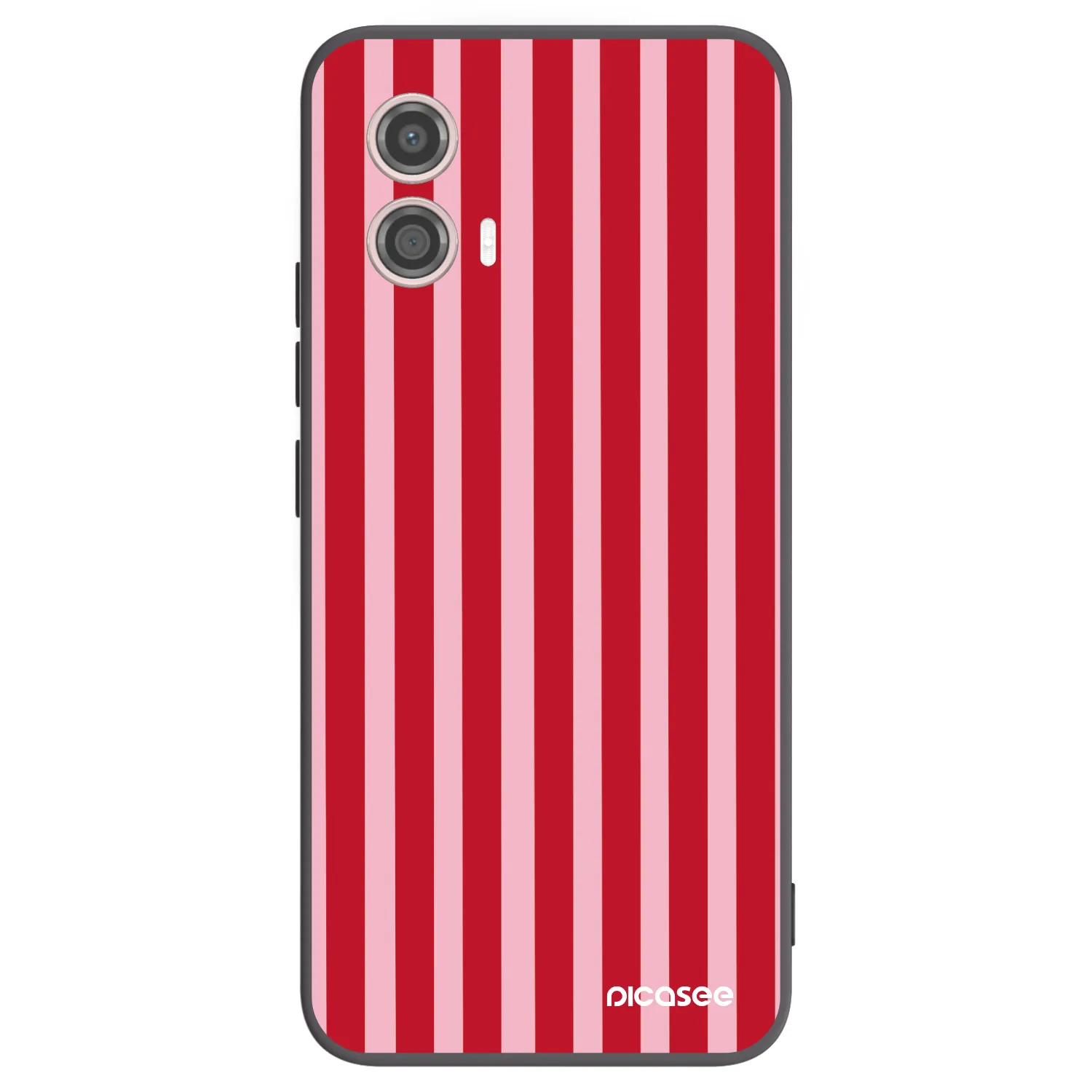 Picasee husă neagră din silicon pentru Motorola Moto G53 5G - Lines red