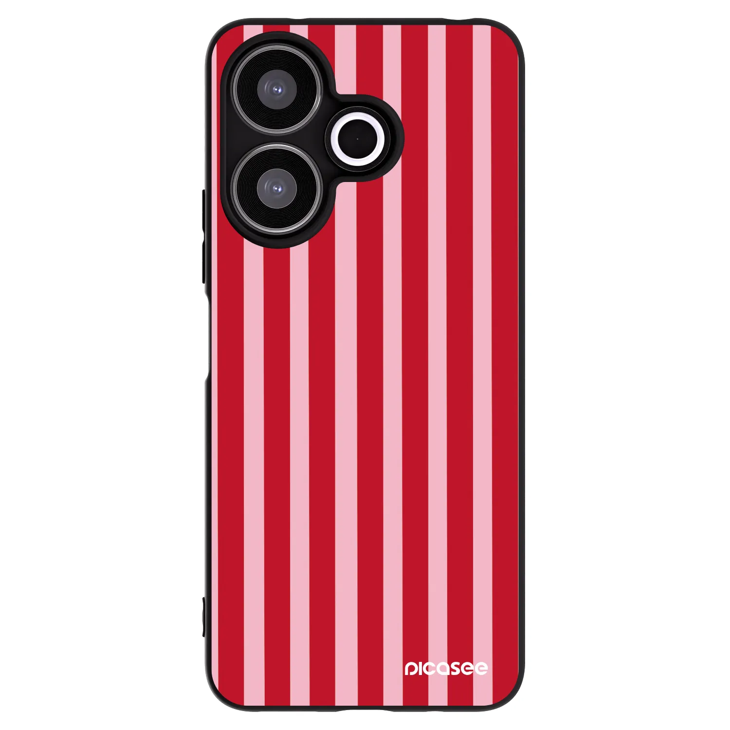 Picasee husă neagră din silicon pentru Xiaomi Redmi 13 4G - Lines red